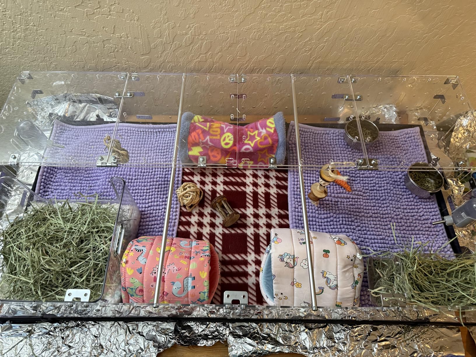 GuineaLoft Model-A Acrylic Guinea Pig Cage - Large 4x2ft Expandable C&C Cage for Small Roaming Animals customer photo 1