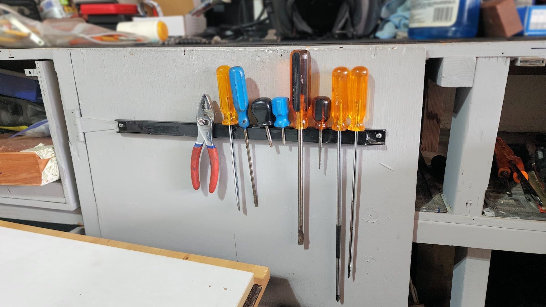 DGSL Magnetic Tool Holder Strip 4 Pack, 12 In Heavy Duty Tool Organizer Magnetic Strip, Tool Magnet Bar For Garage Tool Organization customer photo 2