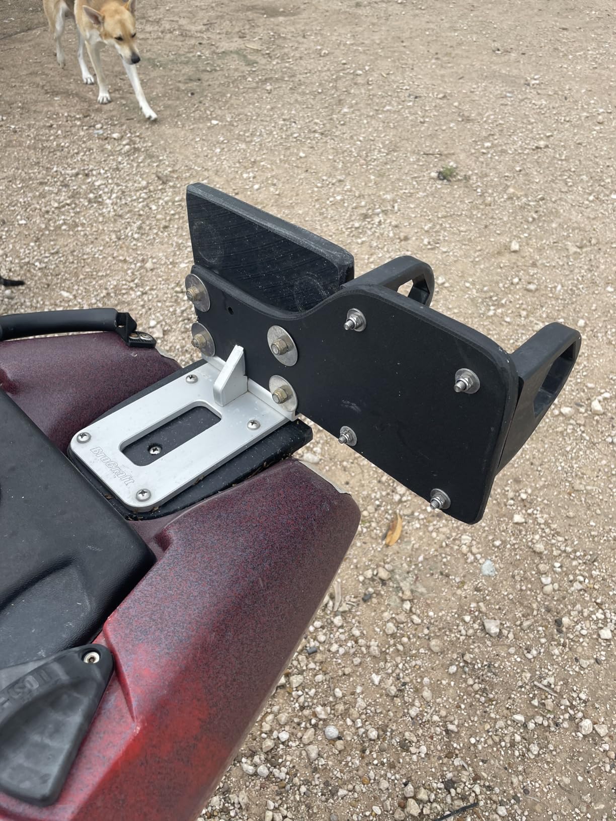 Universal Transom Trolling Motor Mount for Kayaks/Kayak Motor Mount, Universal Fit for Any Boat with A Flat Stern, For Electric Trolling Motors Only, Not for Outboard Engines of Any Size customer photo 1