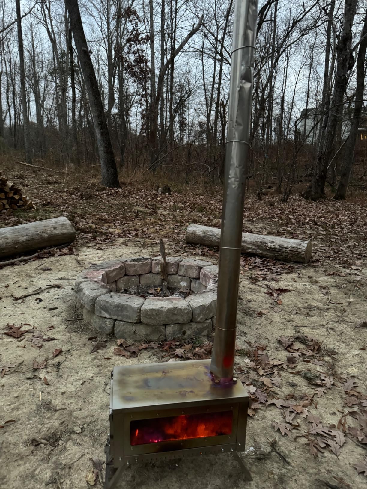 RIDGE Titanium Hot Tent Stove, Portable Folding Tent Wood Burning Stove with Secondary Air Intake, Ultralight Small Wood Stove customer photo 2