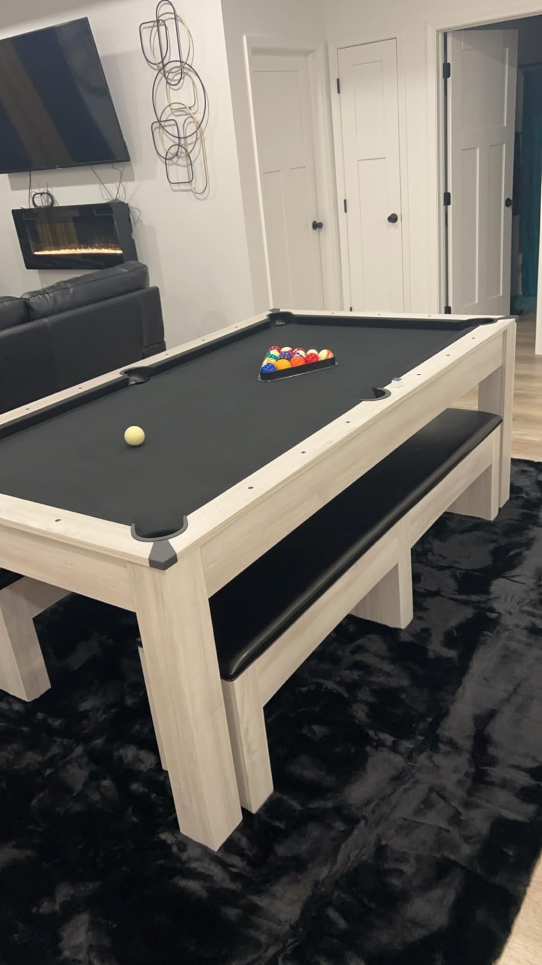 Barrington Billiards 7 ft Drop Pocket Pool Table 3-in-1 Combo Table, Dining Top, Table Tennis and Billiards with Accessories customer photo 1