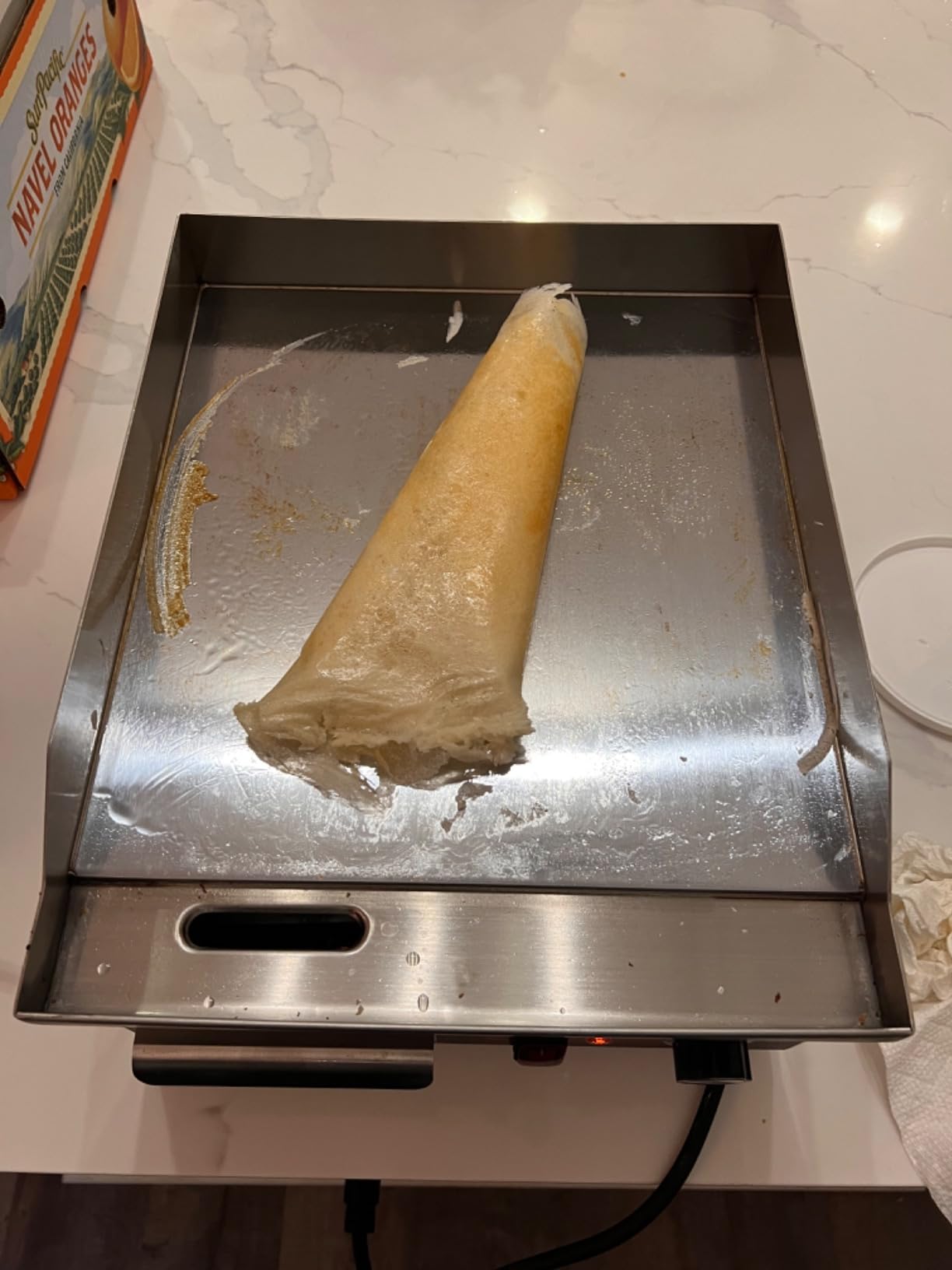EGGKITPO Commercial Electric Griddle 29 Inch Large Countertop Griddle 240V 3500W Non-Stick Flat Top Grill Stainless Steel Teppanyaki Griddle with Adjustable Temperature 90℉-575℉ for Restaurant Use customer photo 1