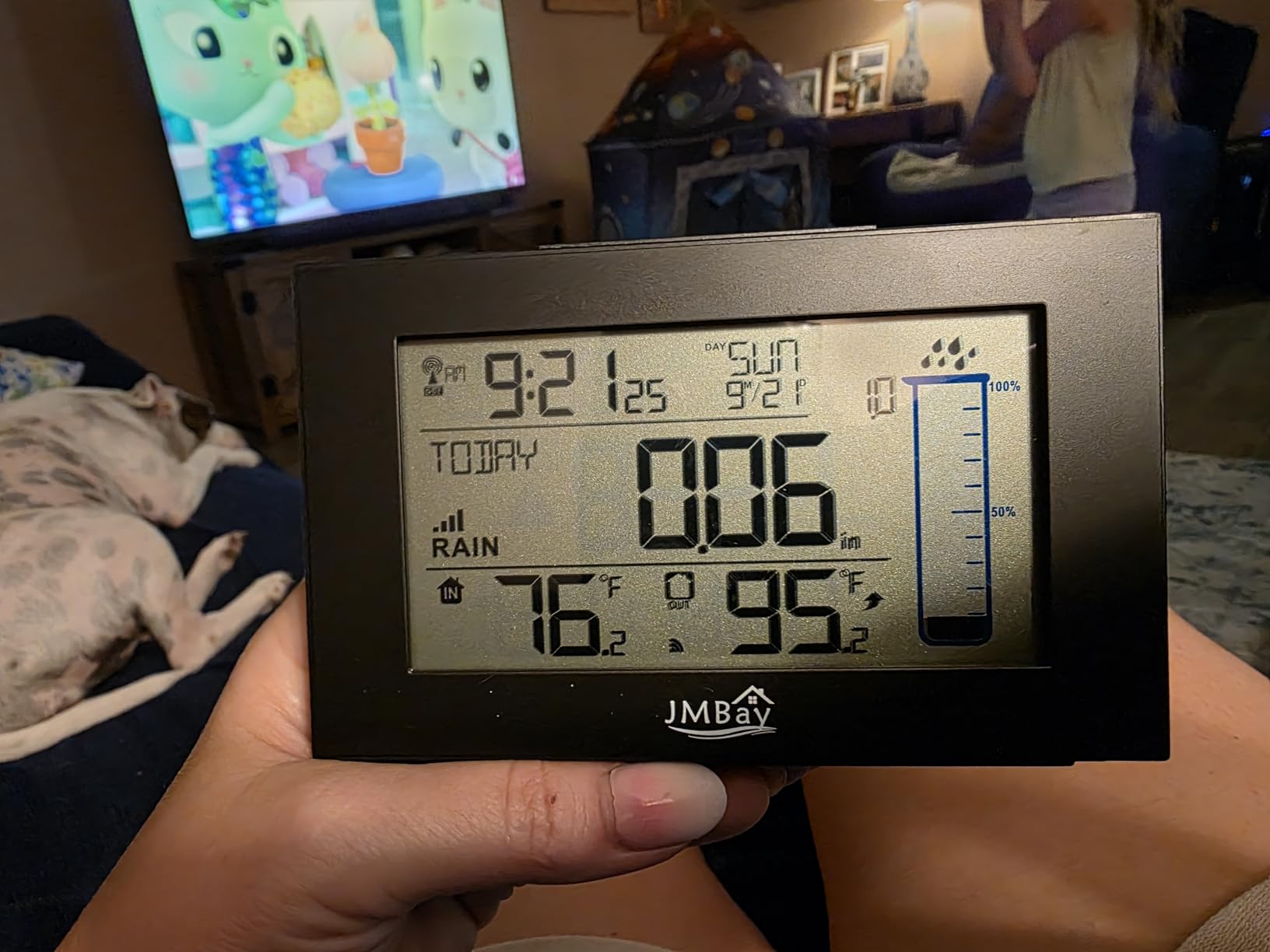 Digital Rain Gauge Outdoor with Thermometer, Self-Emptying Wireless Rain Gauges Outdoors Best Rated, High Precision Electronic Remote Rain Collector, Freeze Proof Automatic Rain Measure Gauge for Yard customer photo 2