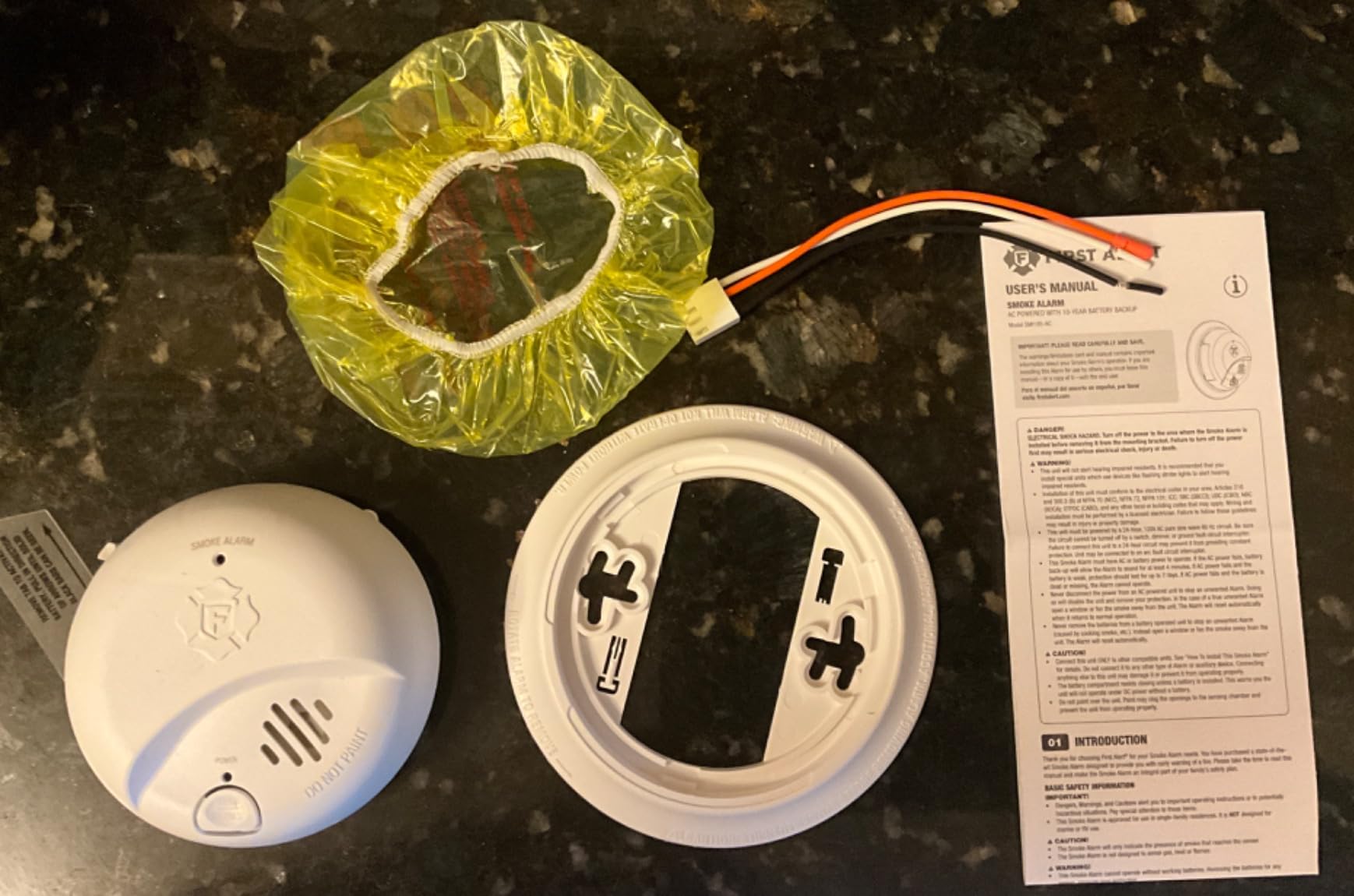 First Alert BRK Smoke Alarm, Interconnect Hardwire Detector with 10-Year Battery Backup, SMI105-AC, 3-Pack customer photo 2