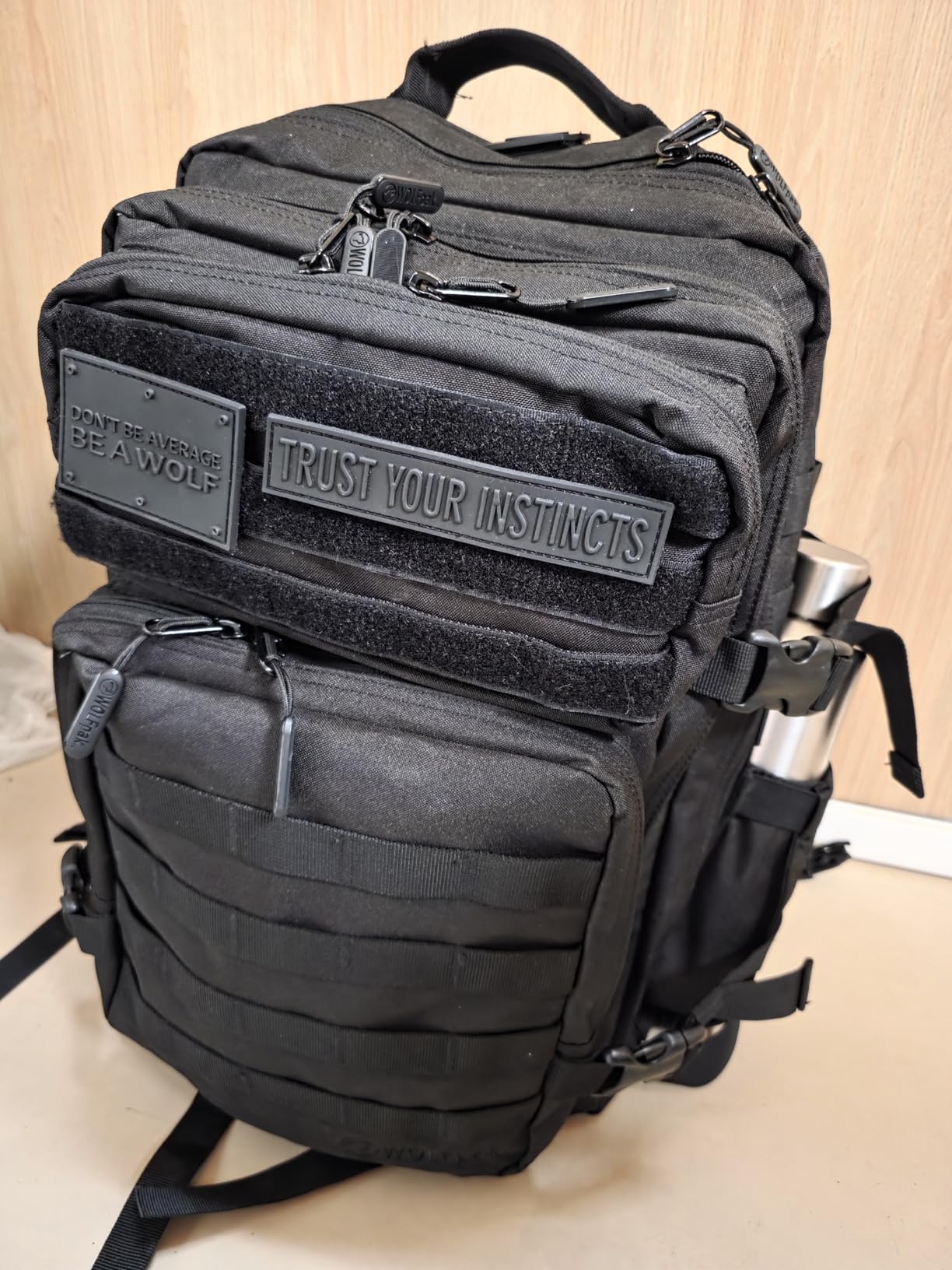 WOLFpak 45L Tactical Gym Backpack (Nightshade Edition) Durable 1000D Waterproof Oxford Material with MOLLE Webbing, Laptop Pocket & Dual Cup Holders customer photo 2