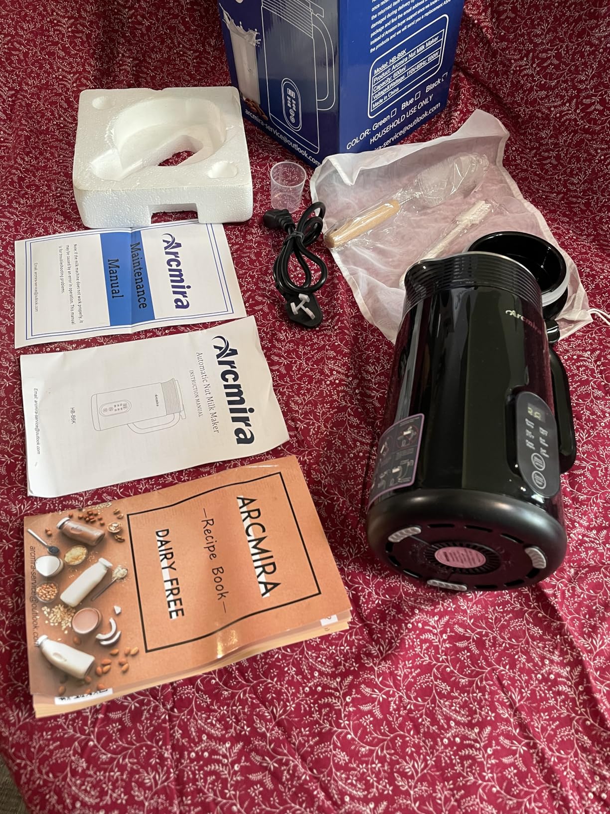 Arcmira 6 in 1 Nut Milk Maker, 20 oz(600ml) Homemade Almond, Oat, Soy, Coconut, Plant Based and Non Dairy Beverages, Milk Blender Machine with Delay Start, Keep Warm, Boil Water, Self Cleaning customer photo 1