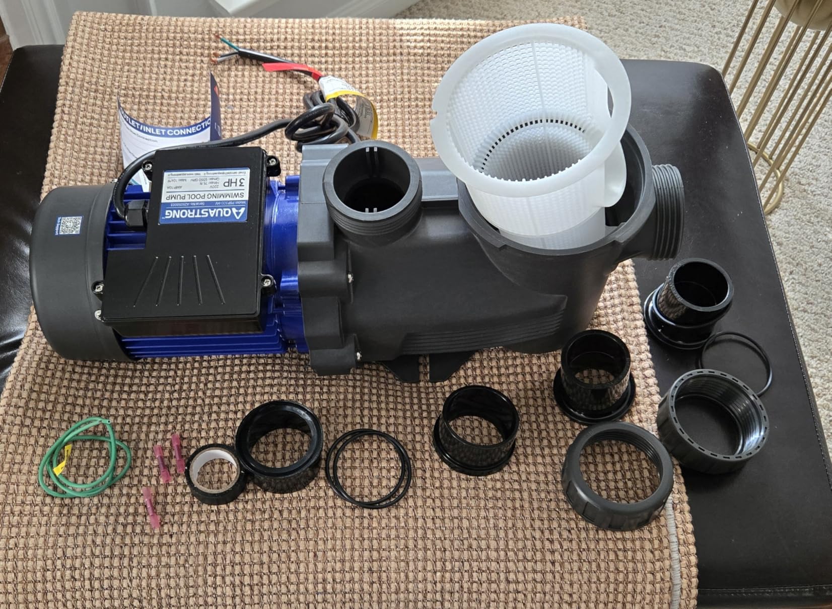 Aquastrong In/Above Ground Pool Pump High Flow Self Primming Swimming Pool Pump,Blue customer photo 2