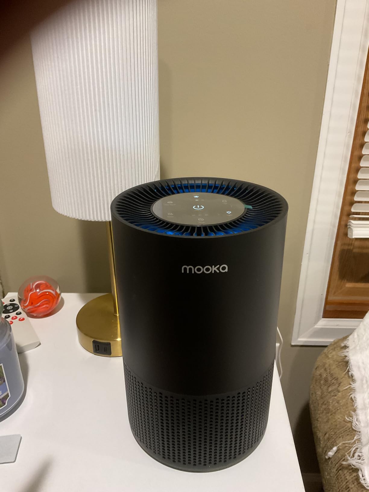 Air Purifiers for Home Large Room Pets Up to 1300 Sq Ft, MOOKA H13 True HEPA Air Purifier Cleaner with 360° Air Inlet, Fragrance, 13dB Air Purifier for Bedroom Wildfire Smoke Pet Dust Pollen (Black) customer photo 1