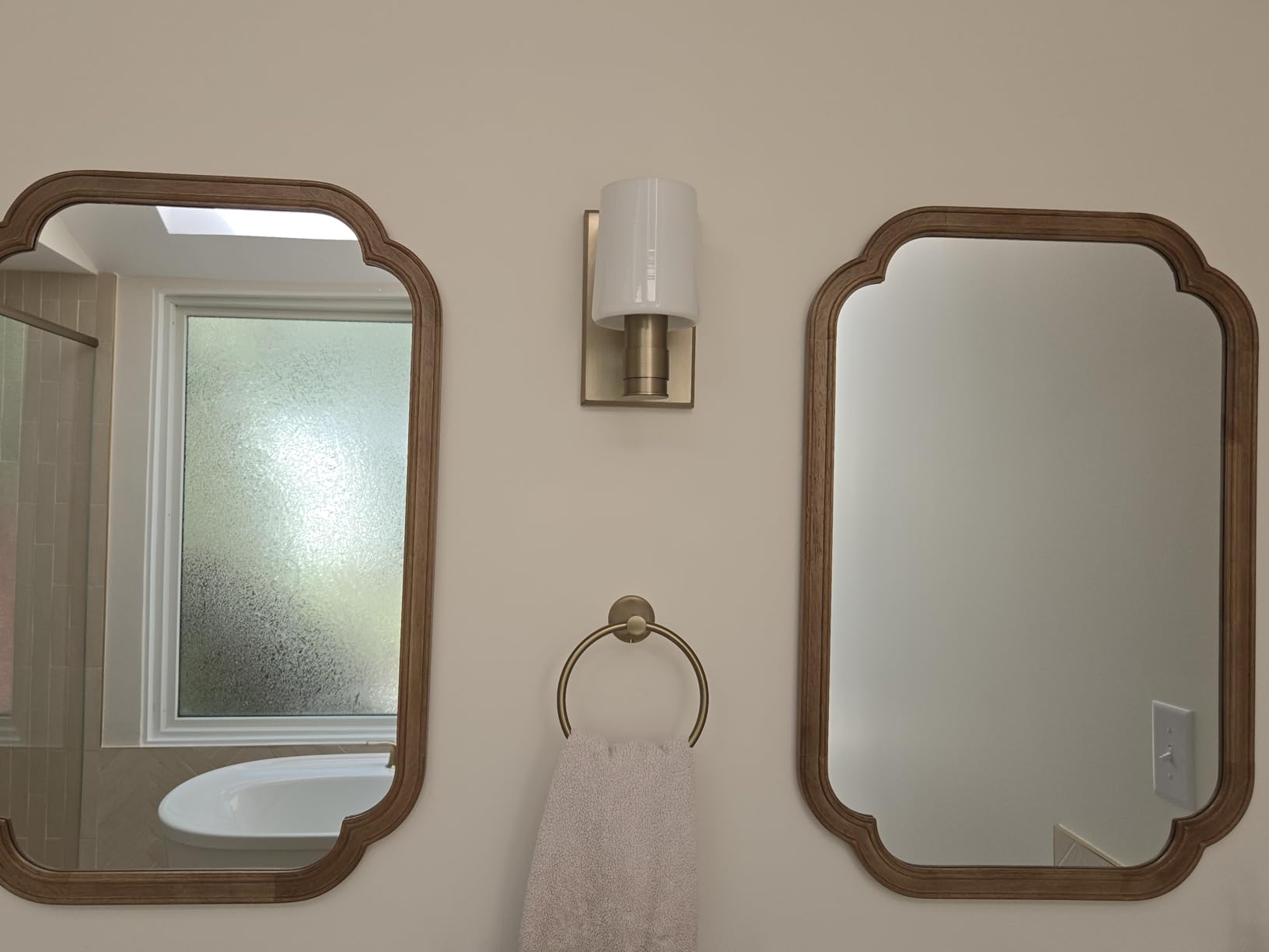 Kichler Adani 3-Light Vanity Light Fixture, Modern Bathroom Vanity Lighting with Opal Glass in Champagne Bronze for Bathroom or Powder Room Wall Mount (8.25