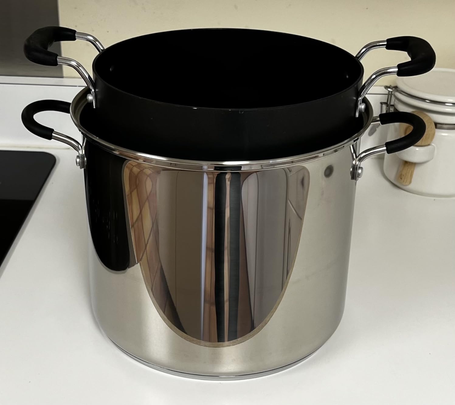 Cook N Home Water Bath Canner with Jar Rack & Glass Lid, Professional Stainless Steel Canning Pot 20 Quart, with Stay-Cool Handles, Multiuse Pot, Induction Capable customer photo 1