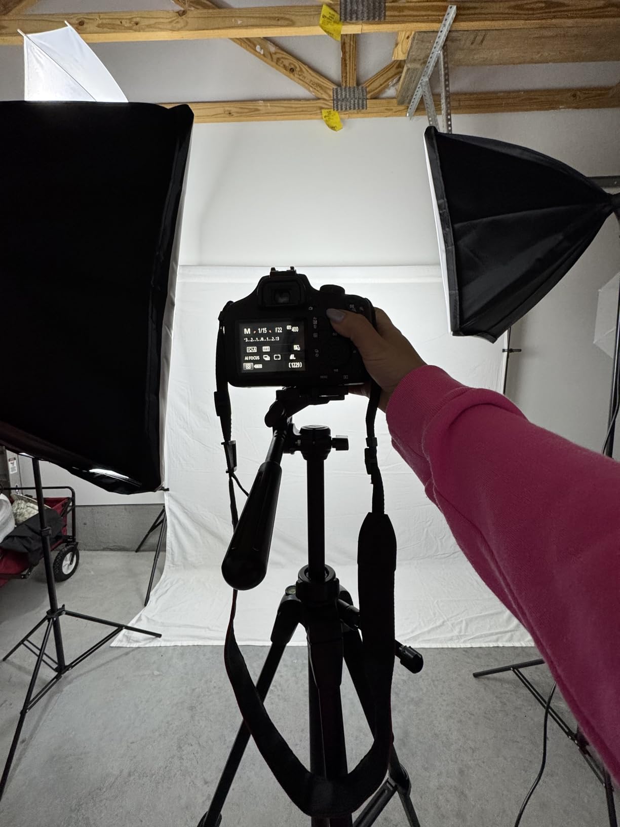 Photography Lighting kit with Backdrops, 8.5x10ft Backdrop Stands, UL Certified 5500K 800W Equivalent 25W LED Umbrella Softbox Continuous Lighting, Photo Studio Equipment for Photo Video Shoot customer photo 1