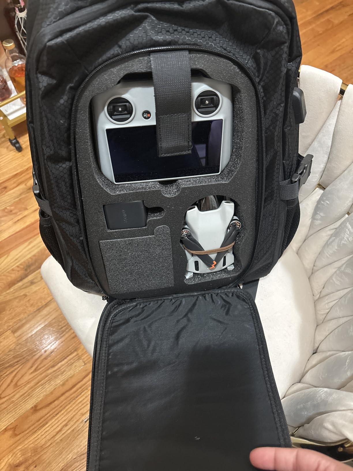 PEKREWS Mini 4 Pro Case, Mini 3/4 Pro Waterproof Hard Carrying Case, Large Drone Bag Fits 15.6 Inch Laptop, Travel Backpack for DJI RC 2/RC/N3/N2/N1 Controller, Fly More Combo and Drone Accessories customer photo 1