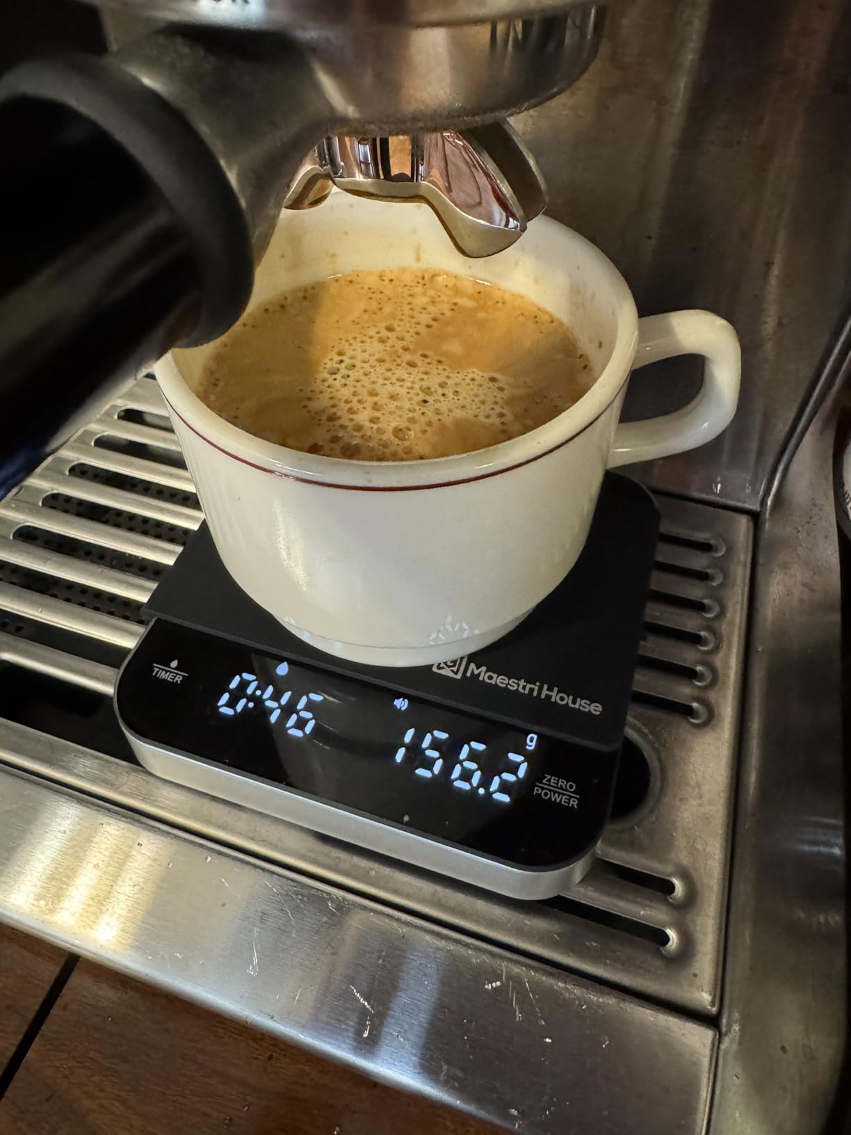 Maestri House Mini Coffee Scale with Timer, USB-C Rechargeable Espresso Scale, 2kg/0.1g Accurate Scale for Espresso and Pour-Over Coffee, Portable Digital Kitchen Scale with Auto Timer (Black&Silver) customer photo 2