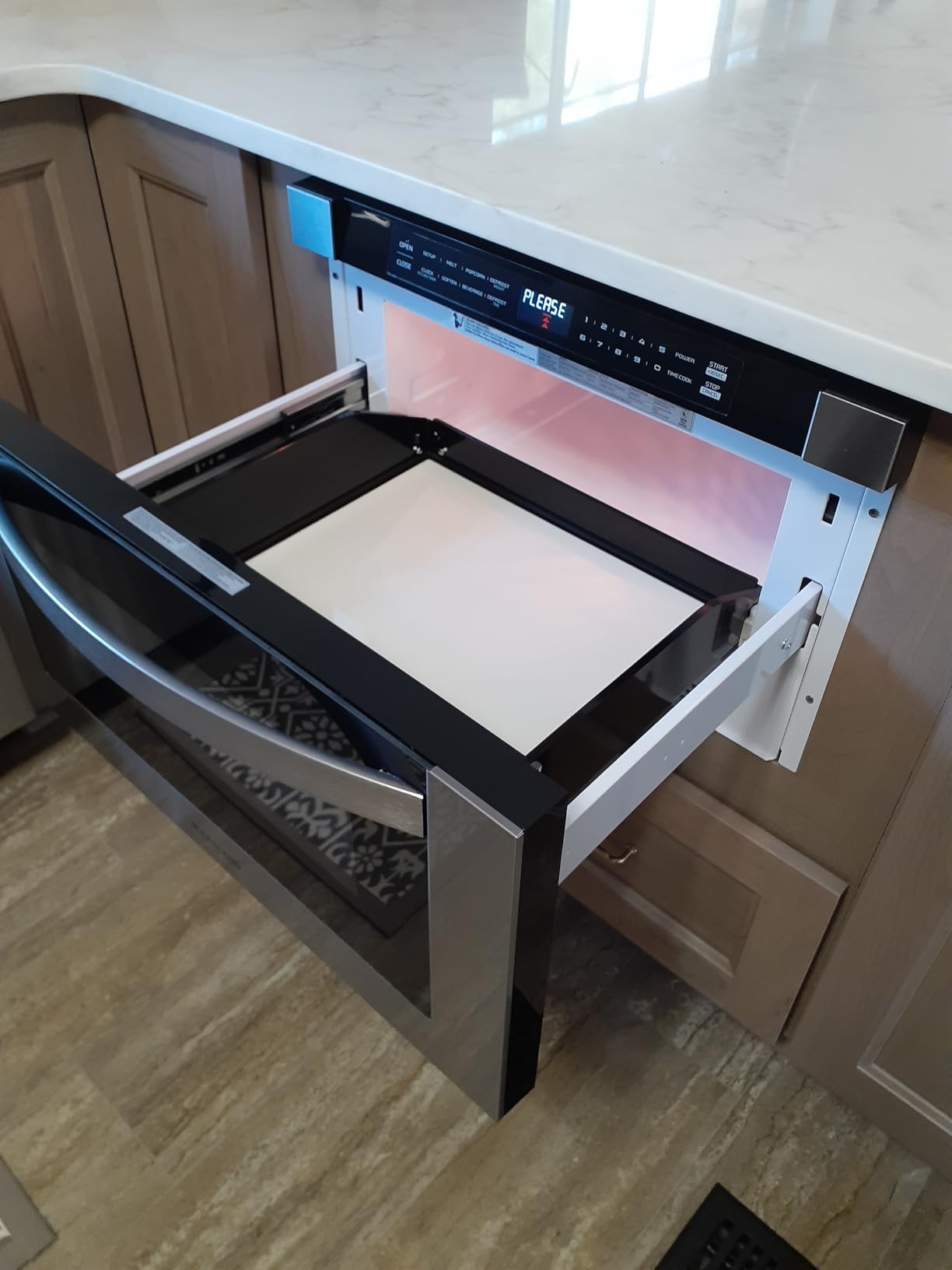 Gasland 24 Inch Built in microwave oven, Microwave and Convection Oven Combination, 1000W, 11 Levels, Sensor Cook, Touch Control, LCD Display, 1.6 Cu. Ft Wall Microwave Oven Combos, Stainless Steel customer photo 1
