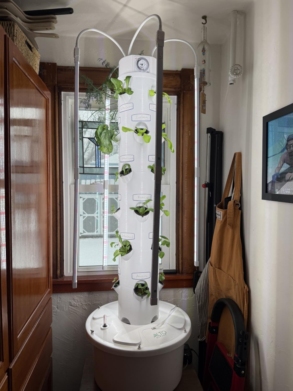 GX Hydroponic Tower Vertical Planter Tower Hydroponics Growing System Kit with LED Grow Lights customer photo 1