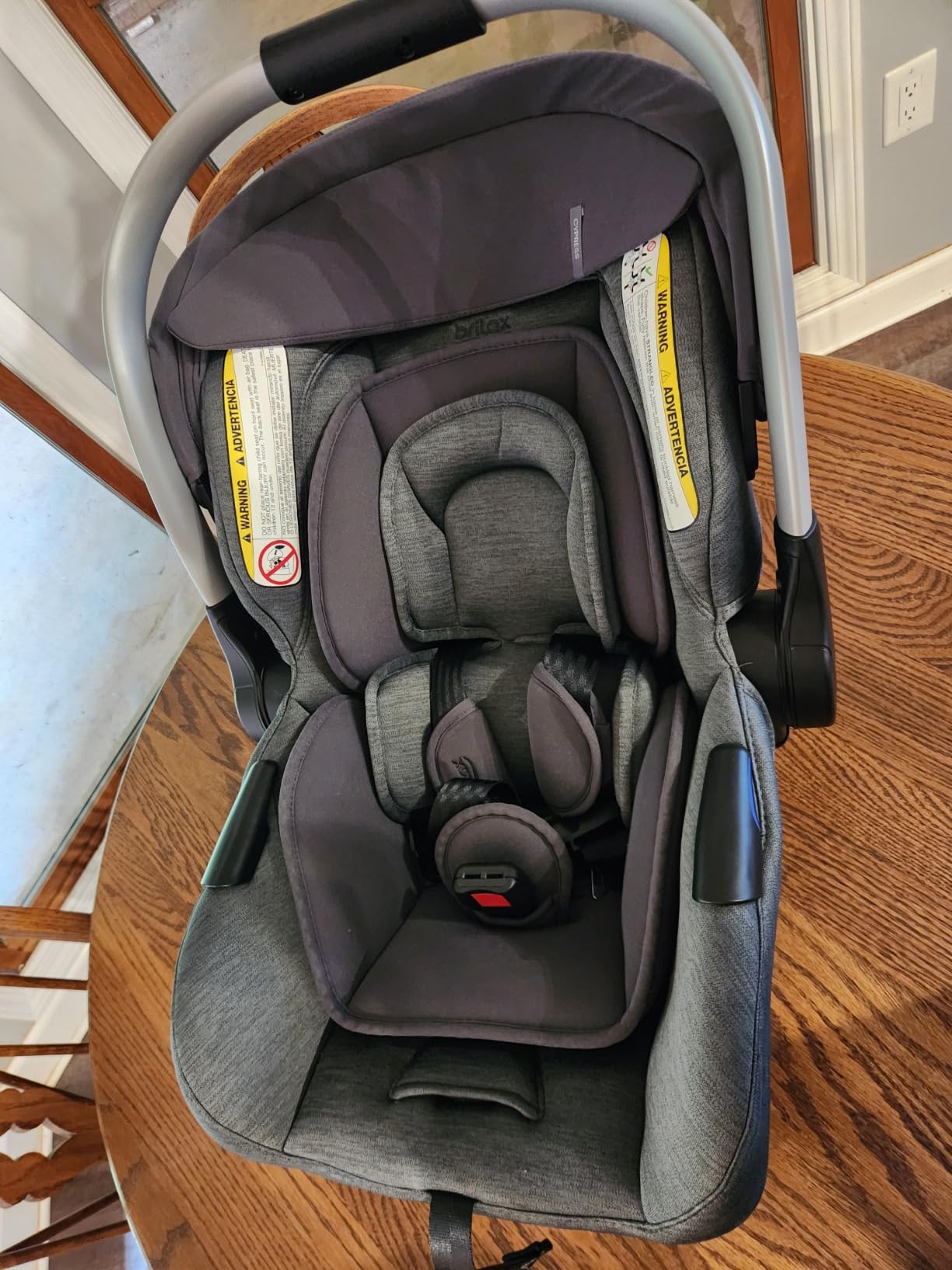 Britax Cypress Infant Car Seat, Rear Facing Car Seat with Alpine Base, ClickTight, Premium Fabrics, Ponte Stone customer photo 1