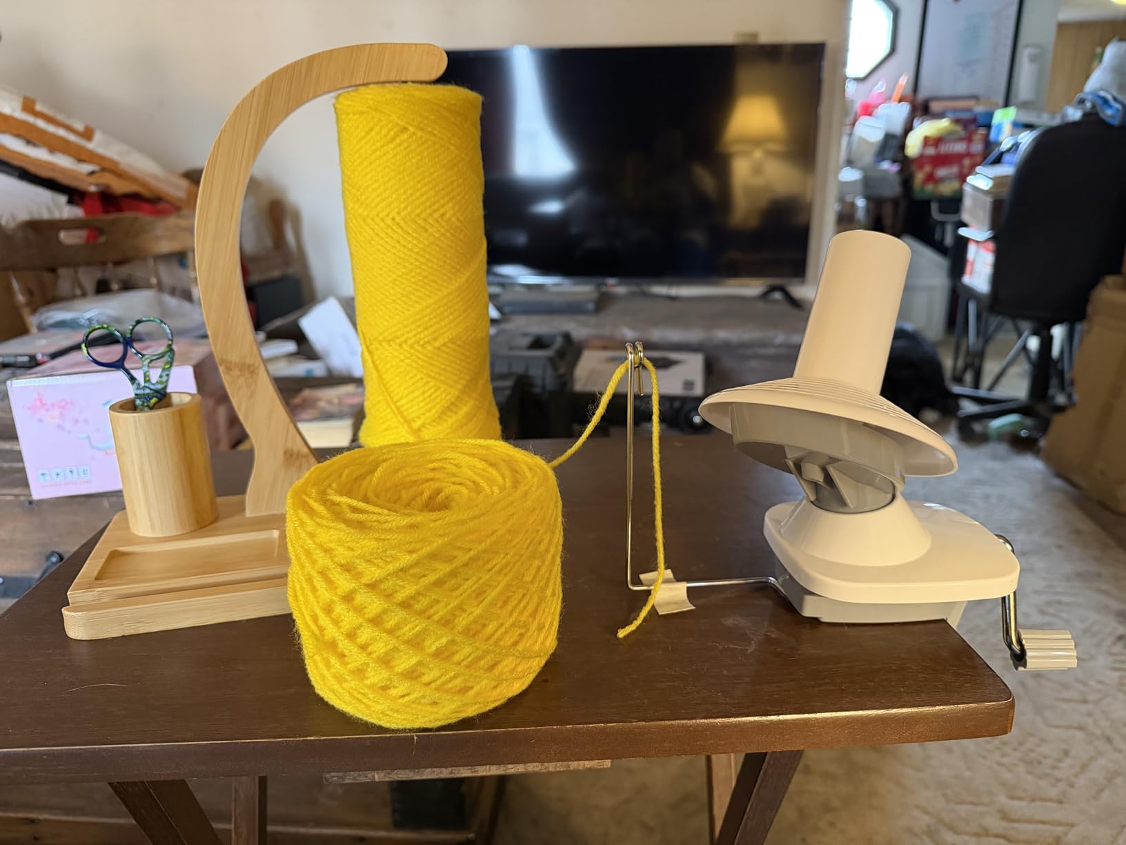 SPEENSUN Yarn Winder for Crocheting and Knitting, 3.5 oz / 100 g Manual Yarn Ball Winder, Easy-to-Install Yarn Spinner with Lower Noise, Stable Clamp, Mother's Day Gift for Mom, Gift Box customer photo 1