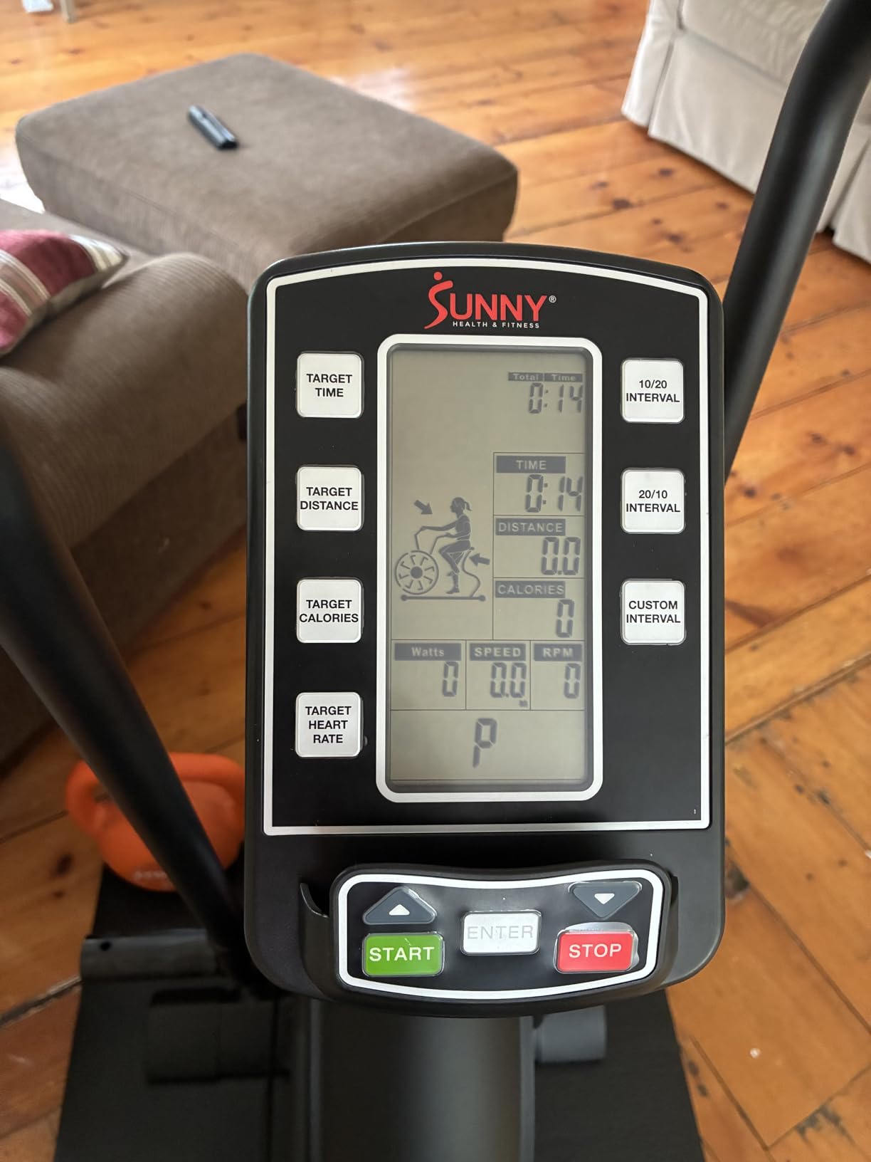 Sunny Health & Fitness Premium Smart Cross-Training Fan Bike, Air Resistance Cardio Machine w/330lb Capacity for Intensive Home Workout, Customizable Monitor w/Free SunnyFit App Connection-SF-B223018 customer photo 2