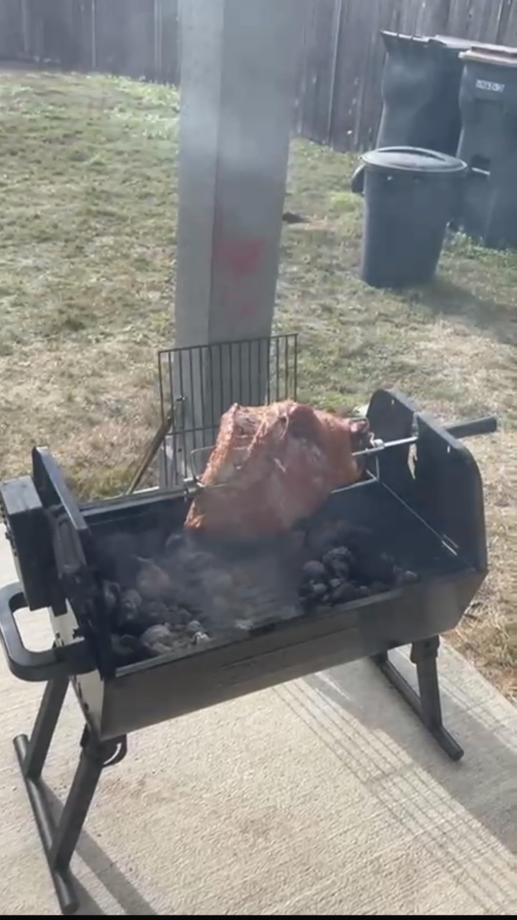 BRANDMAN GRILLS SINCE 1987 2-in-1 Charcoal BBQ Grill with Motorized Rotisserie - Portable, Foldable Grill, 257 sq in Outdoor BBQ Grill for Camping & Tailgate, Adjustable Height, Dual Vents customer photo 1