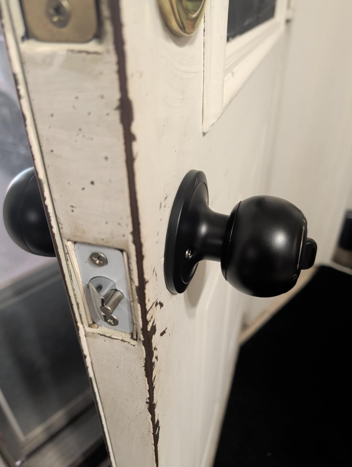 Fingerprint Door Lock, Smart Fingerprint Door Knob with Lock, Biometric Door knob with App Control & Key, Keyless Thumbprint Entry Door Lock for Bedroom, Front Door, Home, Apartment Office-Matte Black customer photo 1