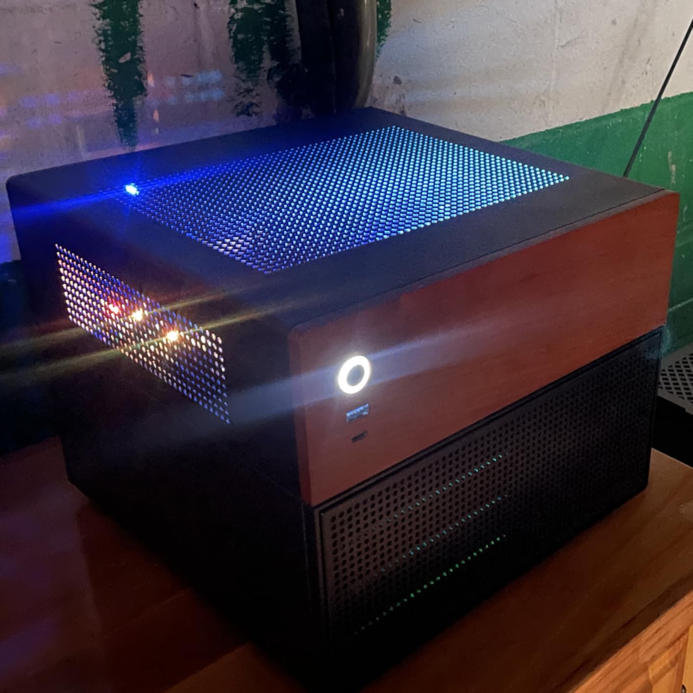 JONSBO N4 Black NAS PC Case, Walnut Wood, 8-Drive Bay/6x3.5