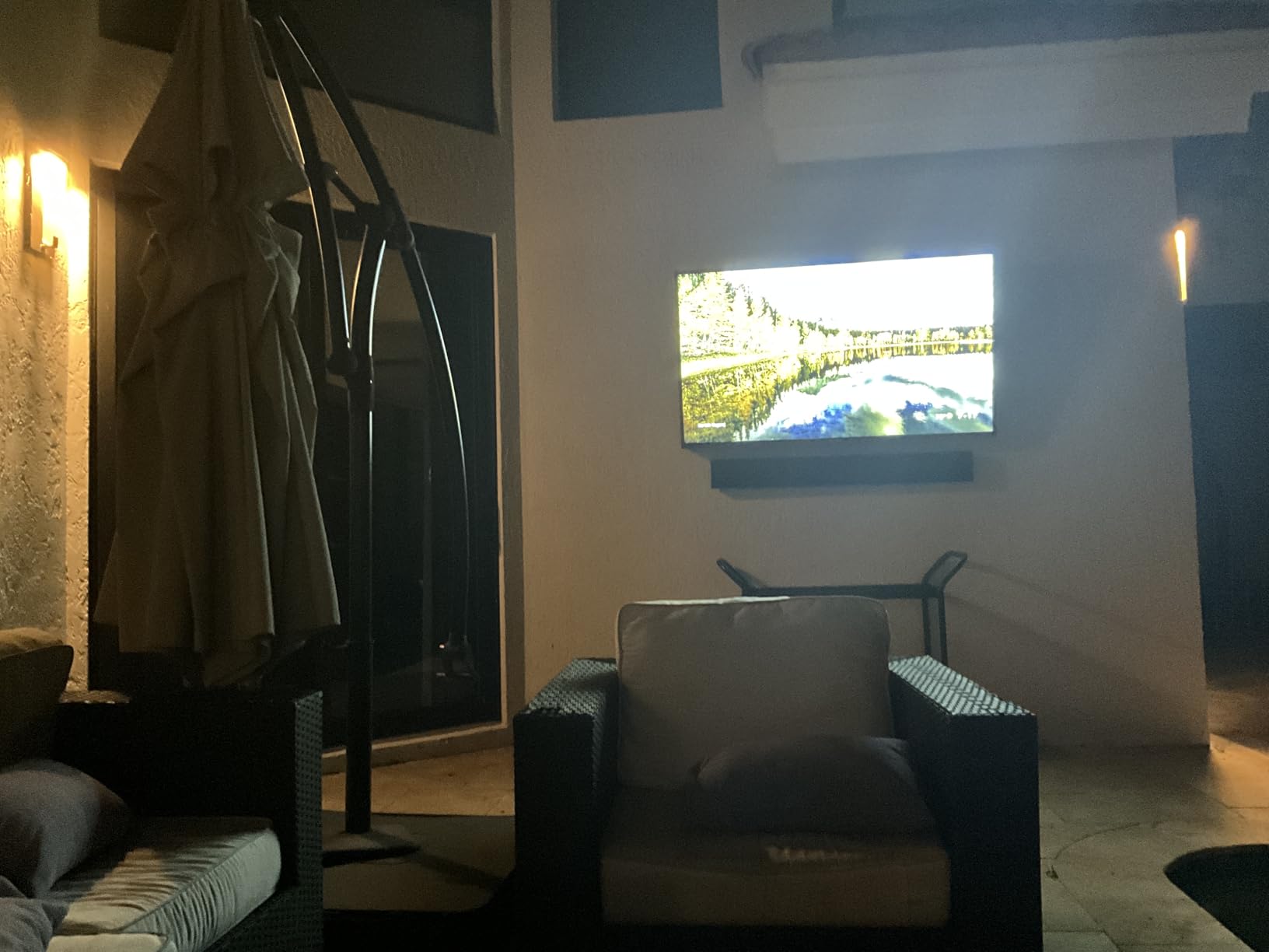 SYLVOX Outdoor TV, 65 inch Smart TV Waterproof Outdoor TVs, 4K Weatherproof Television for Outside, Support Google Assistant, Chromecast, 1000 nit Brightness Partial Sun (Deck Pro 3.0) customer photo 1