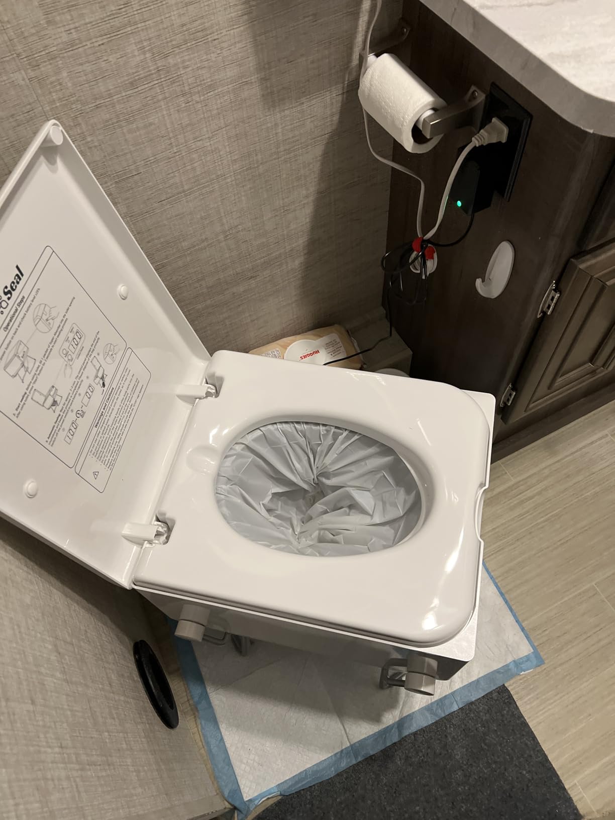 Dry Flush Yoilet - Waterless, Odorless, Self-Contained | Rechargeable Portable Toilet for RVs, Van, Boat, Tiny House, Off-Grid | Easier to Use Than Composting or Incinerator Toilets customer photo 1