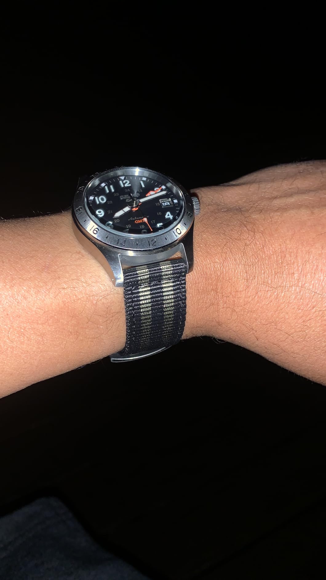 Seiko 5 Sports GMT Automatic Watch - Stainless Steel with GMT Hand, Water-Resistant 100M customer photo 1