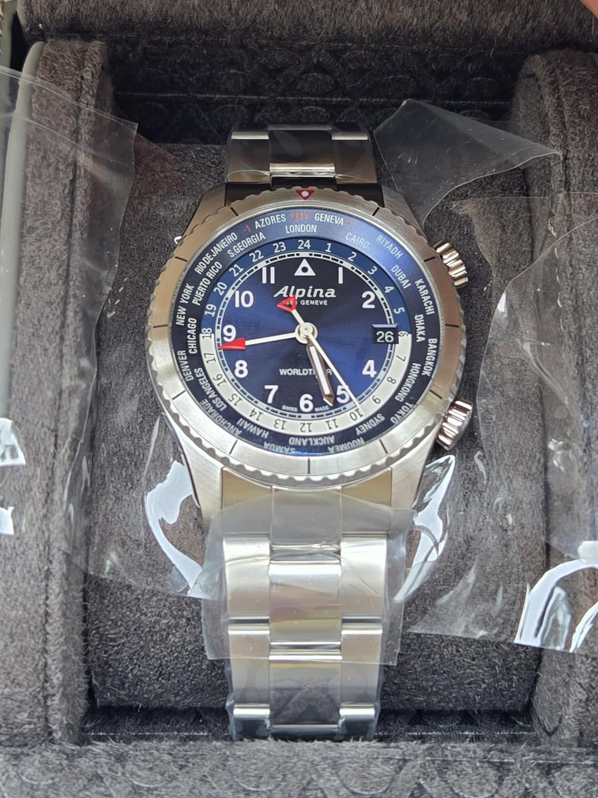 Alpina Men's Swiss Startimer Worldtimer Quartz GMT Watch - Stainless Steel, Sapphire Crystal customer photo 2