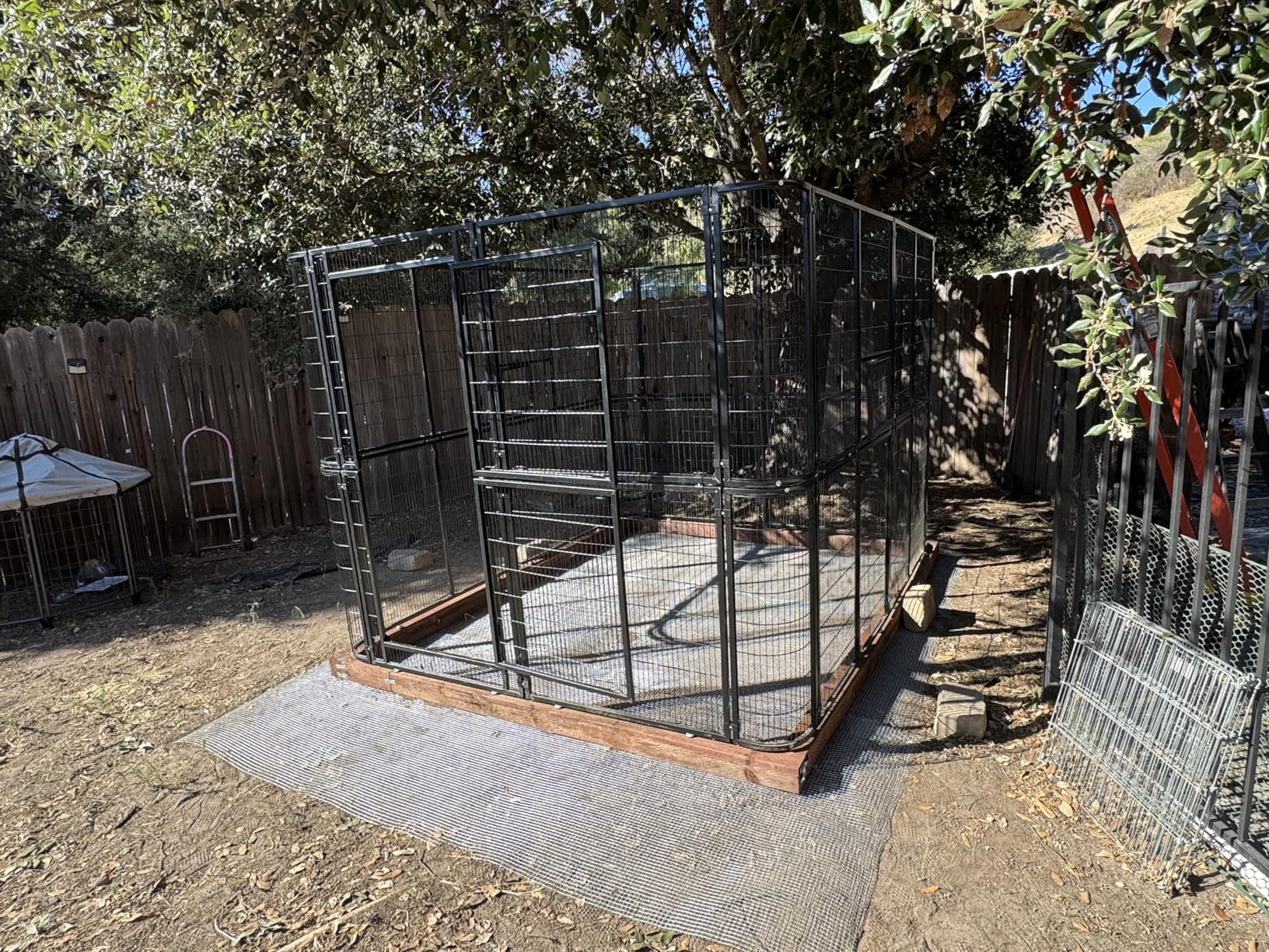 87-Inch Heavy Duty Walk-in Bird Cage - Large Outdoor Aviary Metal Birdcage with Stand customer photo 2