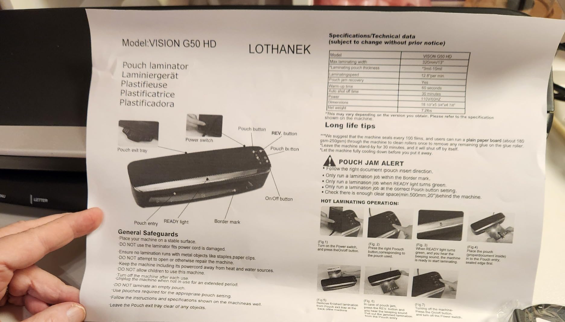 13 inch 4-Roller Laminator Machine, 3-10 Mil 60-Second Warm-up A3 Commercial Laminating Machine with 50 Sheets, LOTHANEK Heavy Duty Thermal Machine for Home, School Office Teacher Use customer photo 1