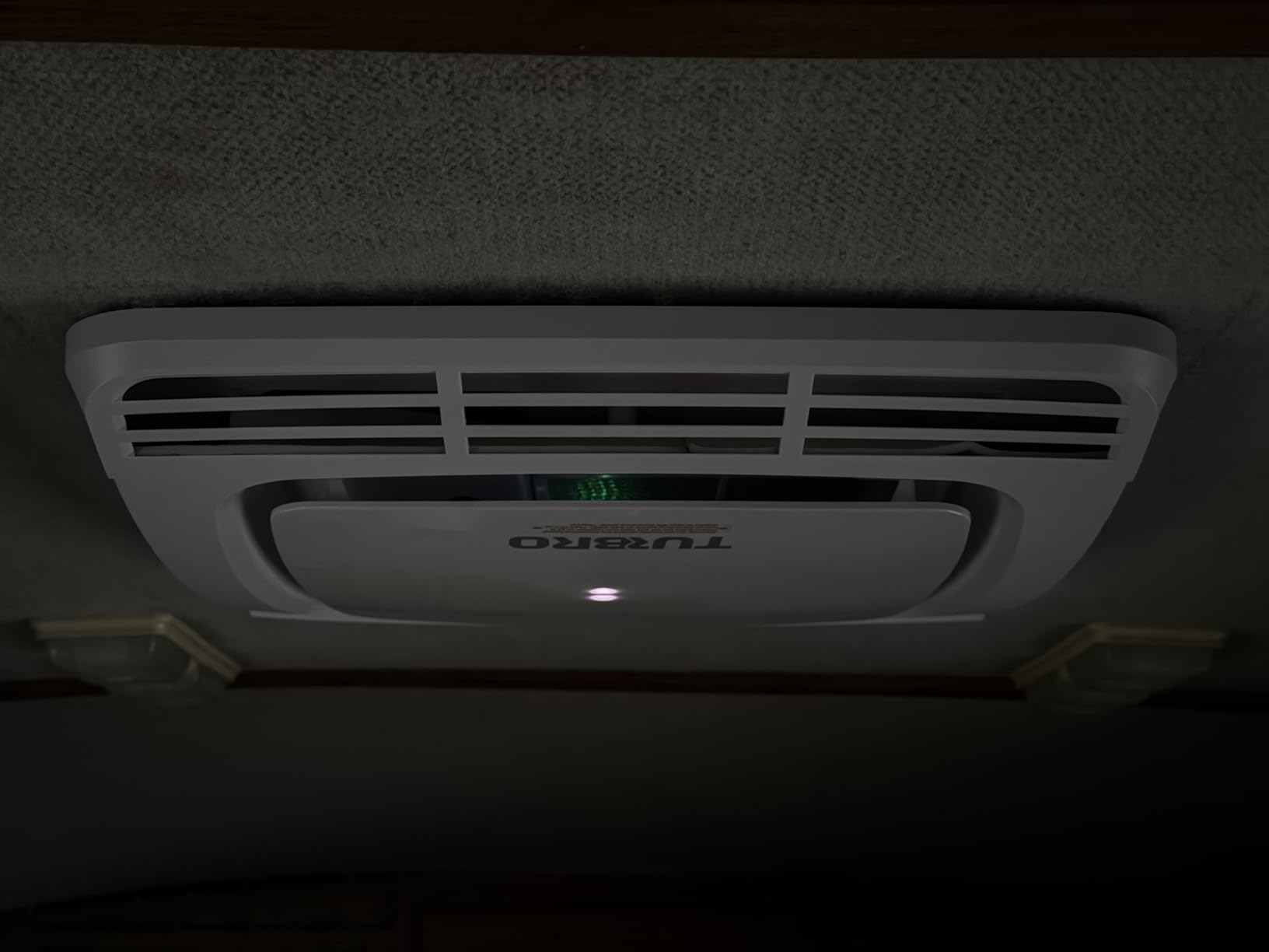 TURBRO RV Air Conditioner, 15,000 BTU Cooling with 1,500W Electric Heating, Non-ducted Rooftop Unit with Lift Handles, Ceiling Assembly with Atmosphere Lamp, 115V AC, Remote and WiFi-Controlled, White customer photo 1
