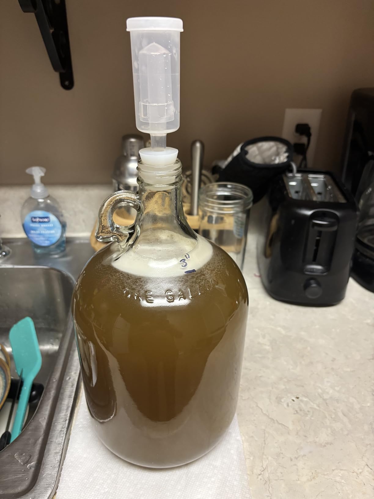 Complete Mead Making Kit for Beginners - Home Brewing Starter Kit - Includes 1 Gallon Glass Jug Carboy - Alcohol Hydrometer for Alcohol Test - Auto Siphon - Airlock - How to Guide and More customer photo 1