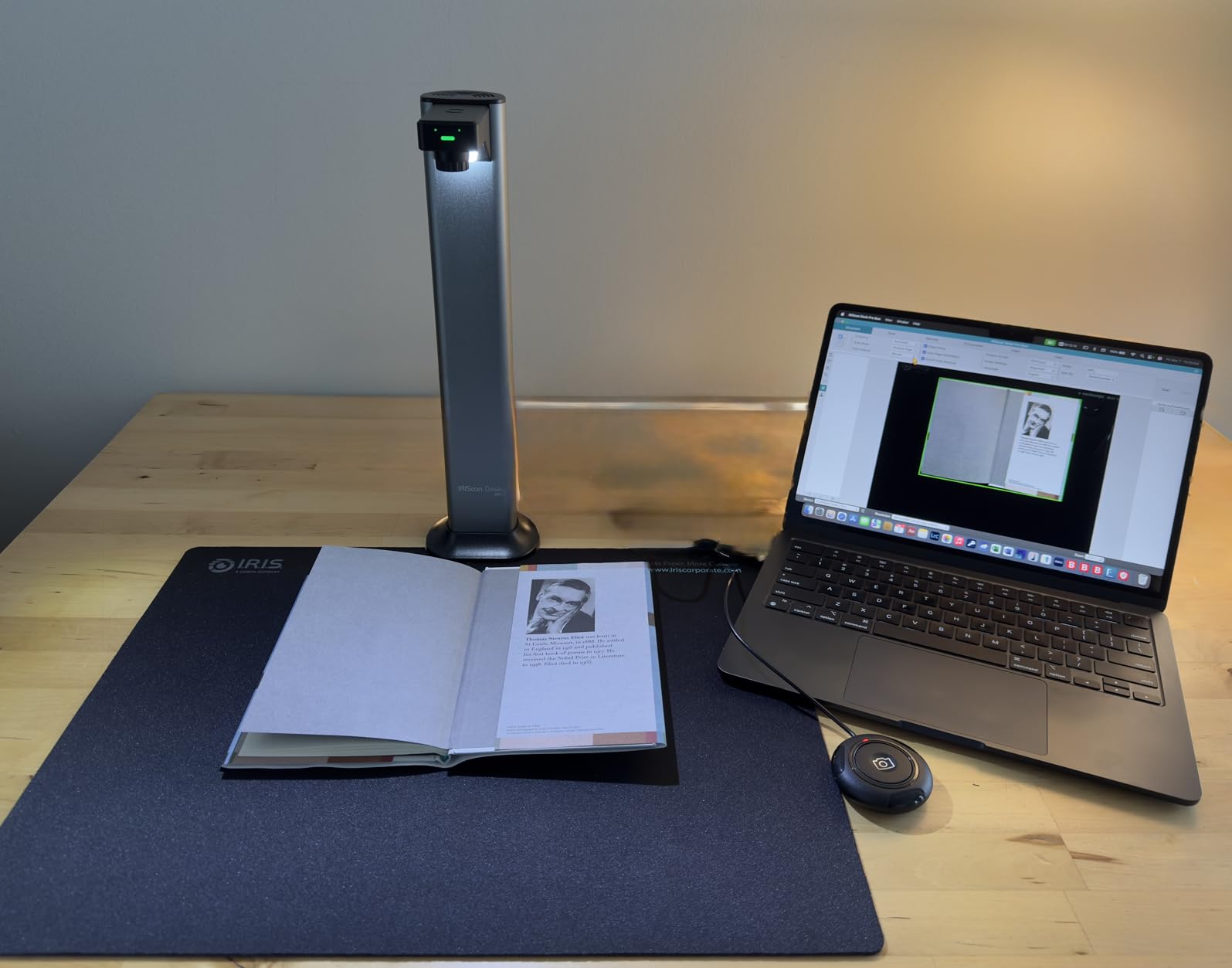 IRIScan Desk Document Scanner, Book Scanner - v7pro: 4K UltraHD, 18MP, 600dpi, Portable Scanner, Visualizer, OCR, AI Flattening, Auto Scan, Erase Fingers, Free Readiris PDF Editor Win Mac customer photo 1