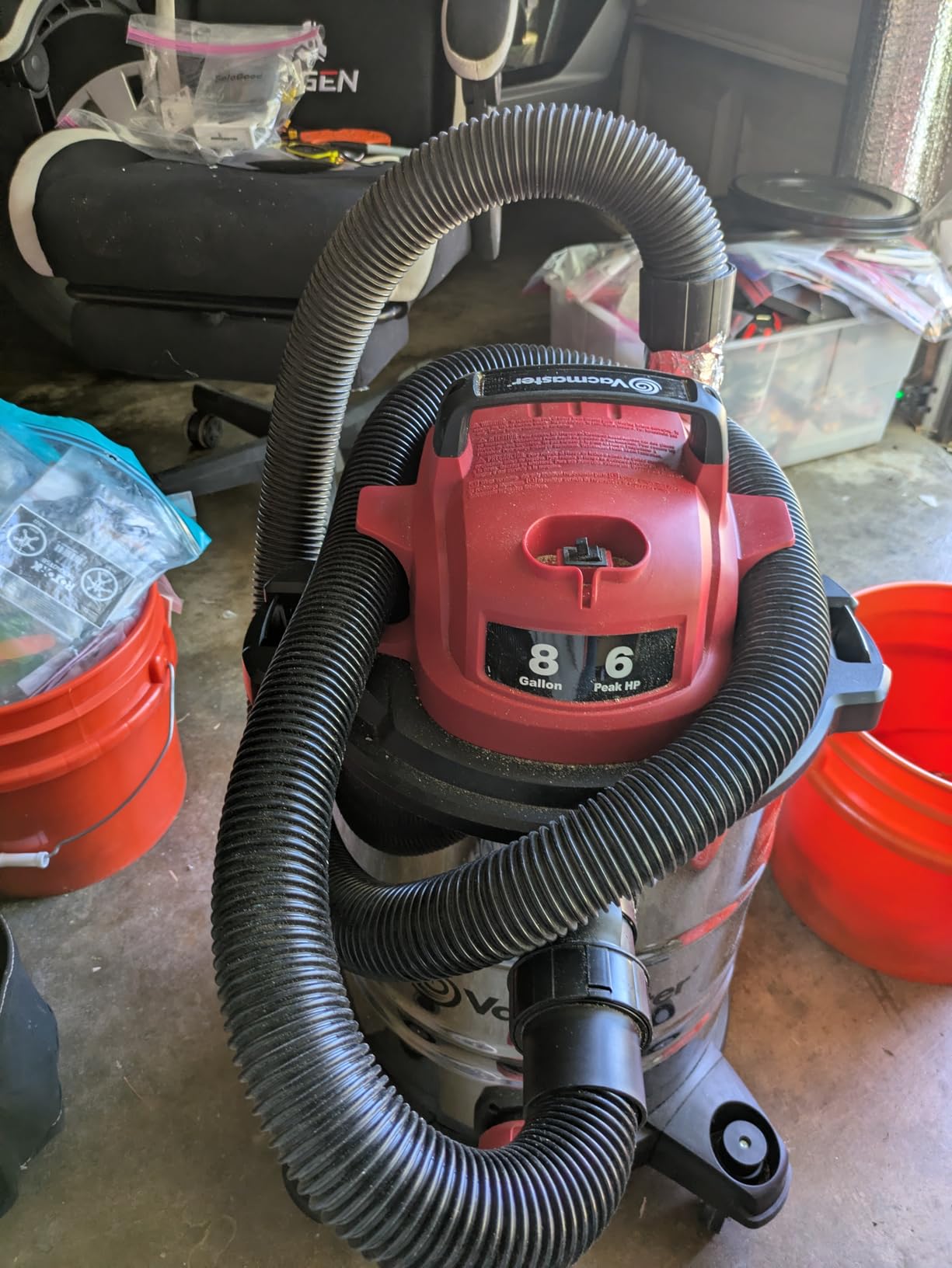 Vacmaster VOC812SF 1101 8-Gallon Premium Stainless Steel Wet/Dry Vacuum, Red Edition customer photo 1