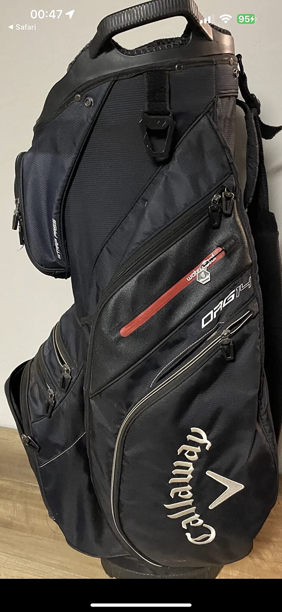 Callaway Golf ORG 14 Cart Bag (Navy/Flow Yellow) customer photo 1