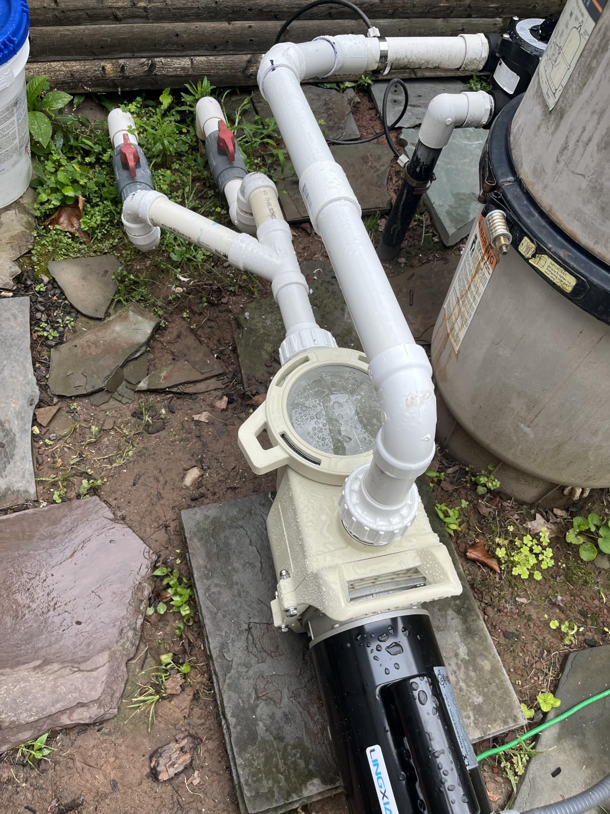 Pool Pump Inground, High Flow Self Primming Single Speed Pool Pump, 115V/230V, Low Noise Swimming Pool Pump in/Above Ground with Filter Basket and 2