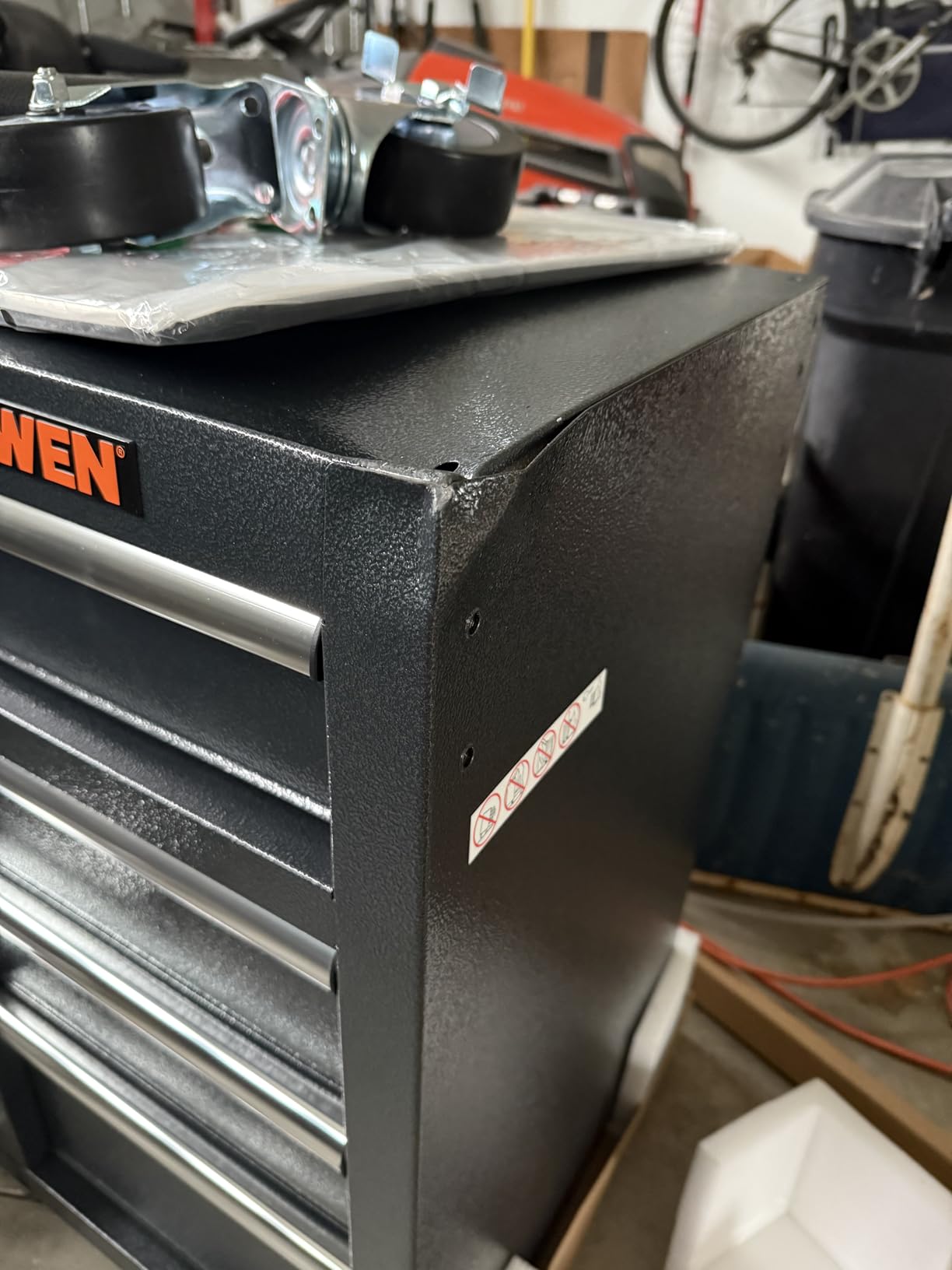 Wen 42-Inch Premium Rolling Tool Cabinet, Black, Heavy Duty 21-Gauge Powder-Coated Steel Construction customer photo 2