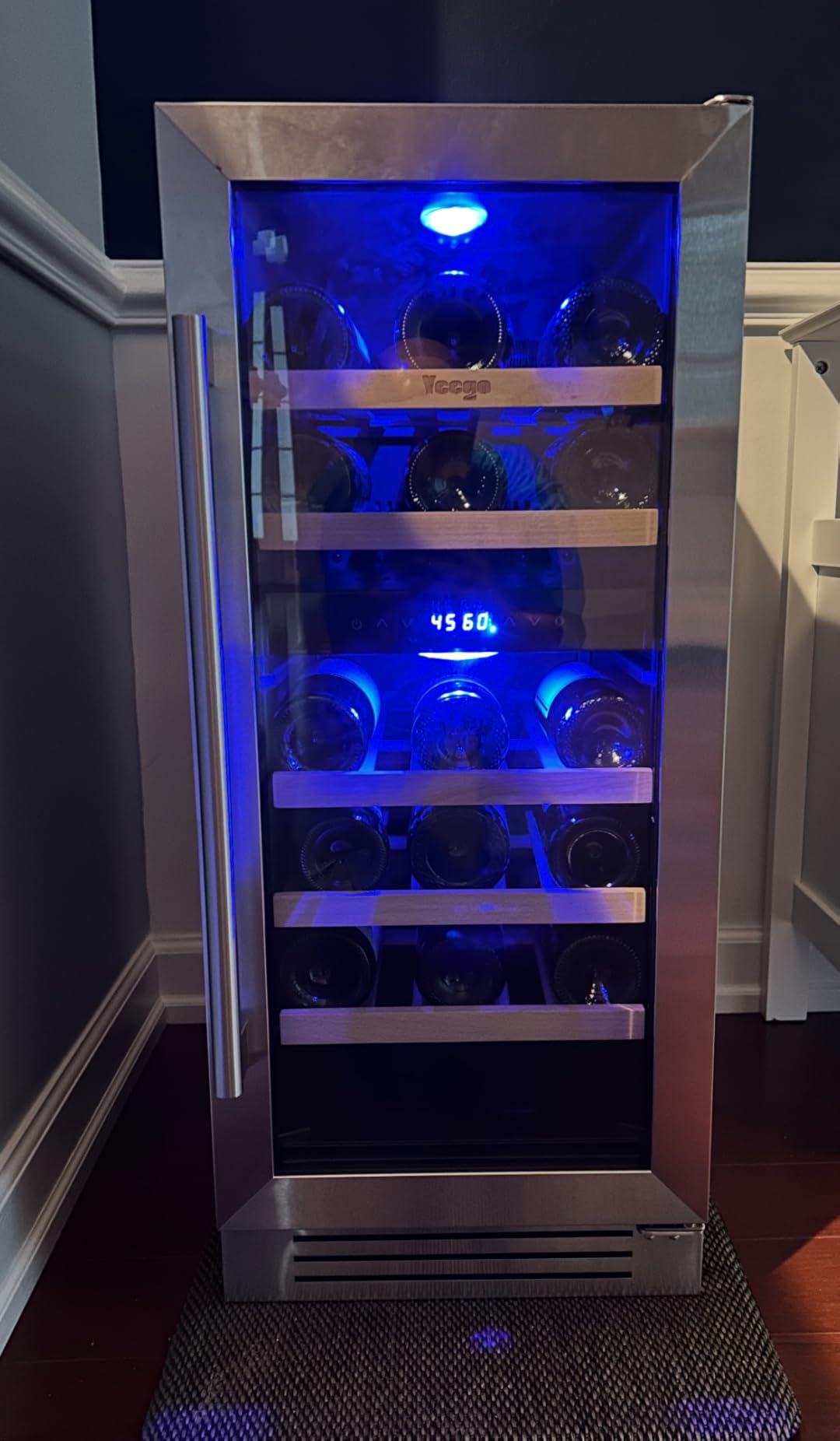 Yeego Wine Fridge Cooler - 24 Inch Dual Zone Wine Fridge Hold 52 Bottles, 40-65°F Wine Refrigerator Glass Door, Built in, Freestanding Under Counter Fridge for Beer Soda Drink Home Bar Office customer photo 1