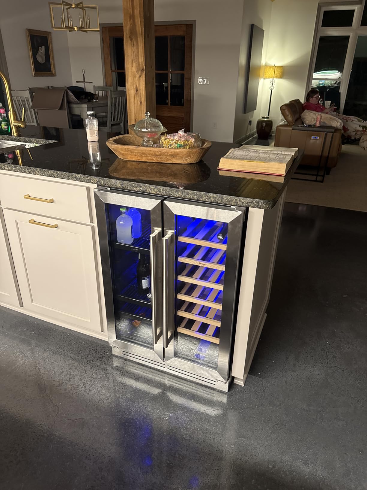 Yeego Wine Fridge Cooler - 24 Inch Dual Zone Wine Fridge Hold 52 Bottles, 40-65°F Wine Refrigerator Glass Door, Built in, Freestanding Under Counter Fridge for Beer Soda Drink Home Bar Office customer photo 2