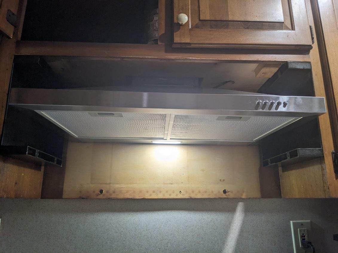 Tiesay Wall Mount Range Hood 36 inch with Ducted/Ductless Convertible Duct, Kitchen Hood Stainless Steel Chimney-Style Over Stove Vent Hood with LED Light, 3 Speed Exhaust Fan, 450 CFM customer photo 1