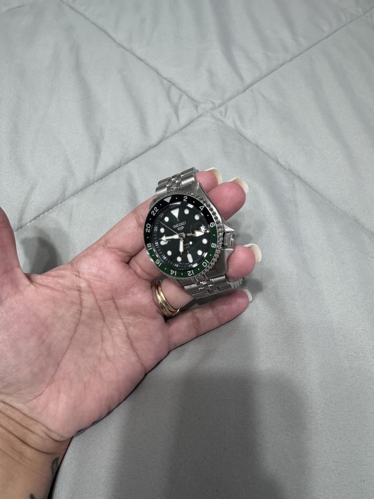 Seiko 5 Sports SSK035 GMT Automatic - Green Dial Sprite Bezel, 100m Water-Resistant customer photo 1