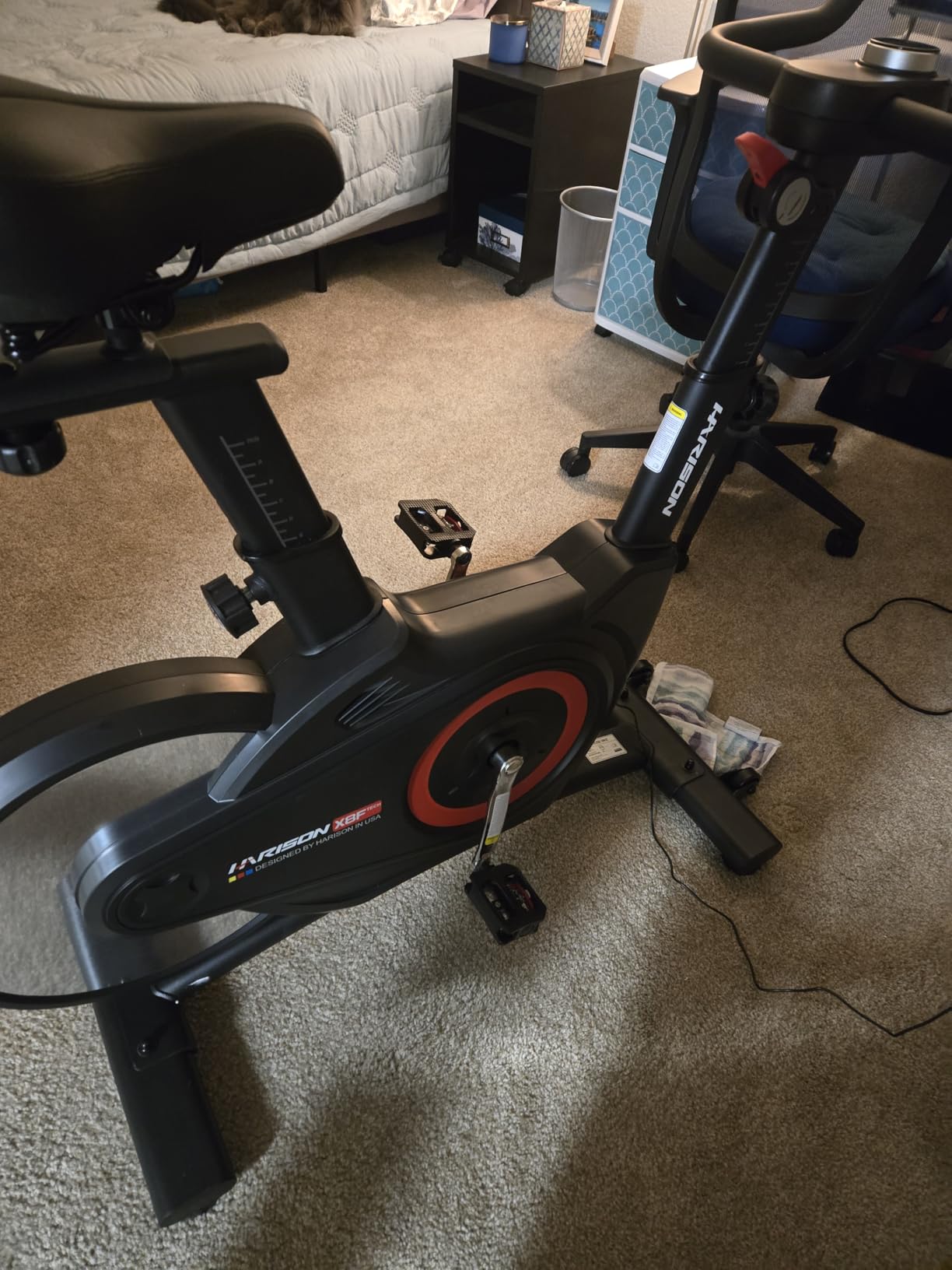 HARISON Exercise Bike, Adjustable Magnetic Resistance Stationary Bikes for Home Gym customer photo 2