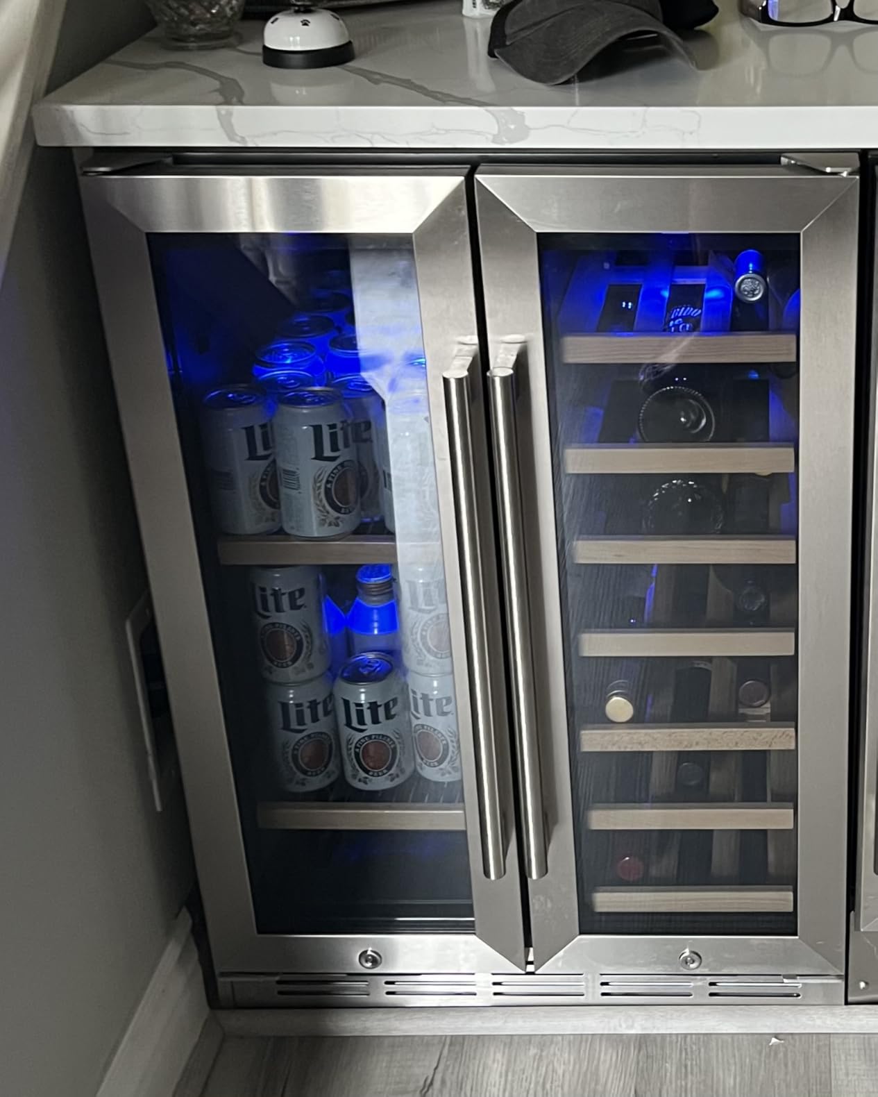 FoMup Back Bar Cooler Undercounter Beverage Refrigerator with Glass Door, Commercial Display Fridge for Beer Drink Soda with Temperature Control, 7.2Cu. Ft. Large Capacity, Black customer photo 2