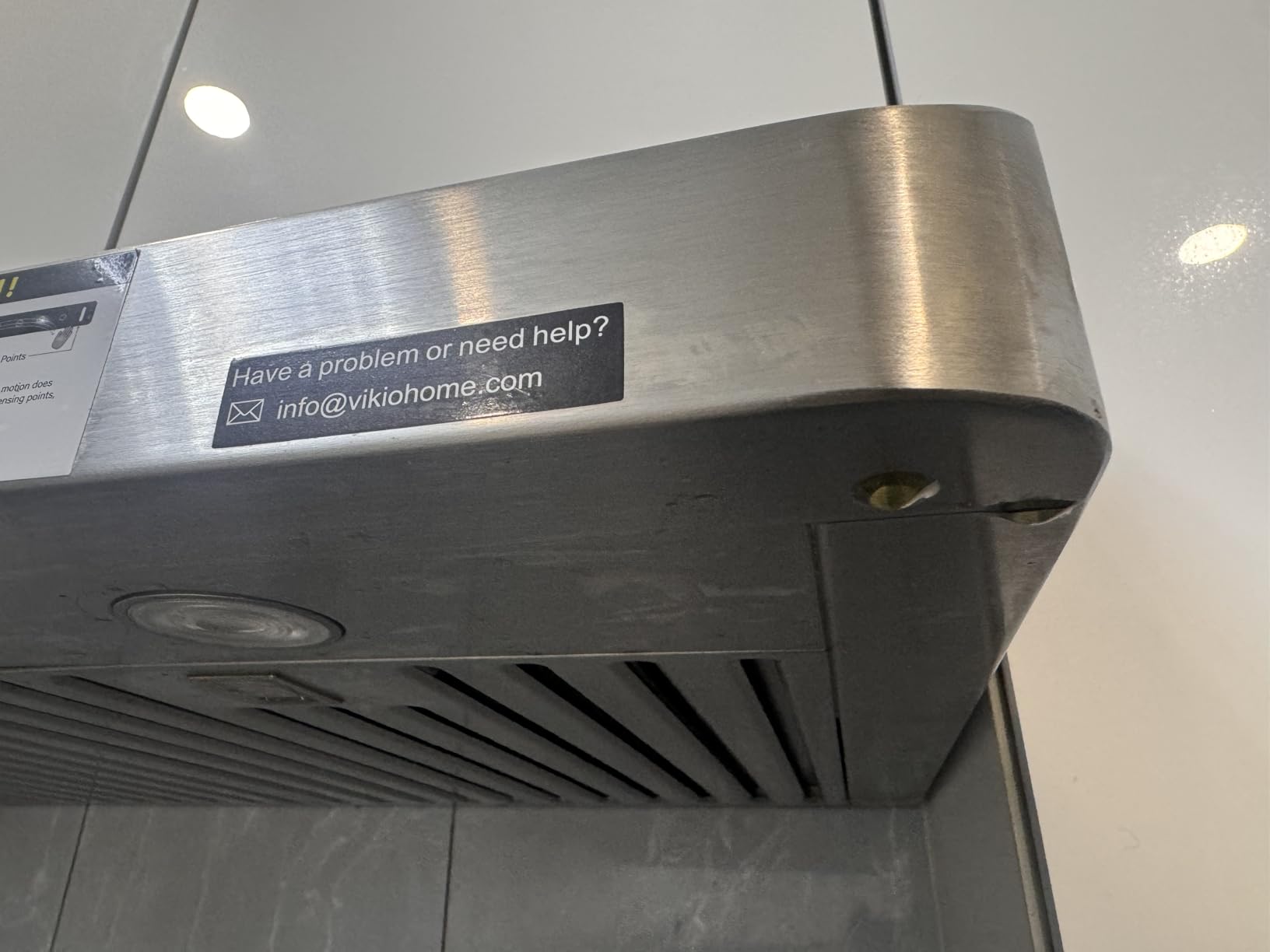 VIKIO HOME Under Cabinet Range Hood 36 Inch, 980CFM Fast Venting Kitchen Hood With 3 Speed Gesture Sensing & Touch Control, Stainless Steel Stove Hood With LED Light And 2 Baffle Filters customer photo 1