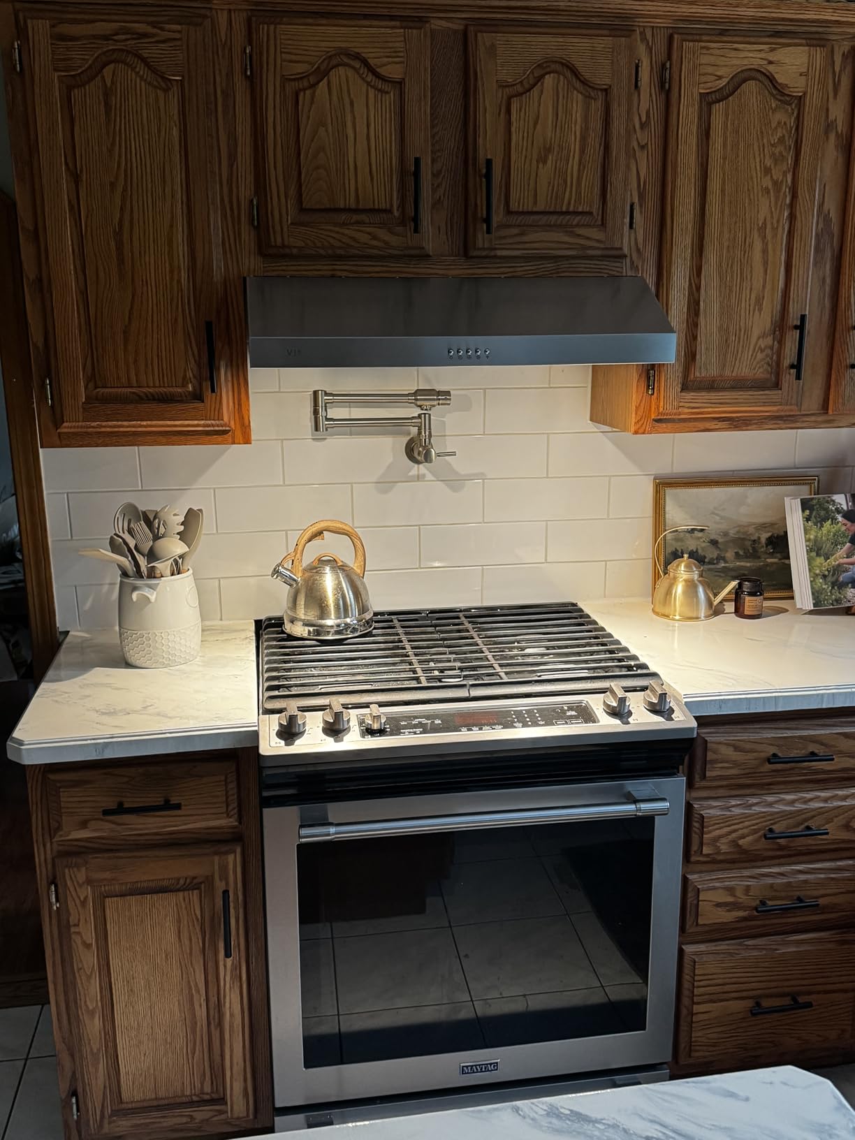 VIKIO HOME Under Cabinet Range Hood 36 Inch, 1200 CFM Dual-Motor Kitchen Vent with LED Lights, Button Control, Ducted Vent Hood, Reusable 5-Layer Aluminum Filters, Stainless Steel customer photo 2
