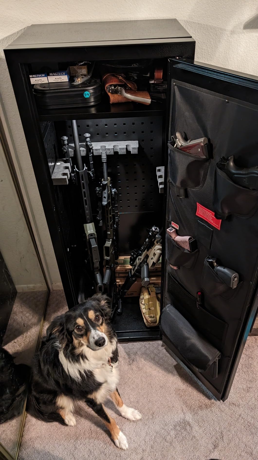Superday 14-16 Rifle Gun Safe with Keyboard, Quick Access Large Gun Safe for Rifles, Locking Fireproof Gun Cabinet Rifle Safe with Gun Safes Pockets and Adjustable Rifle Rack customer photo 2