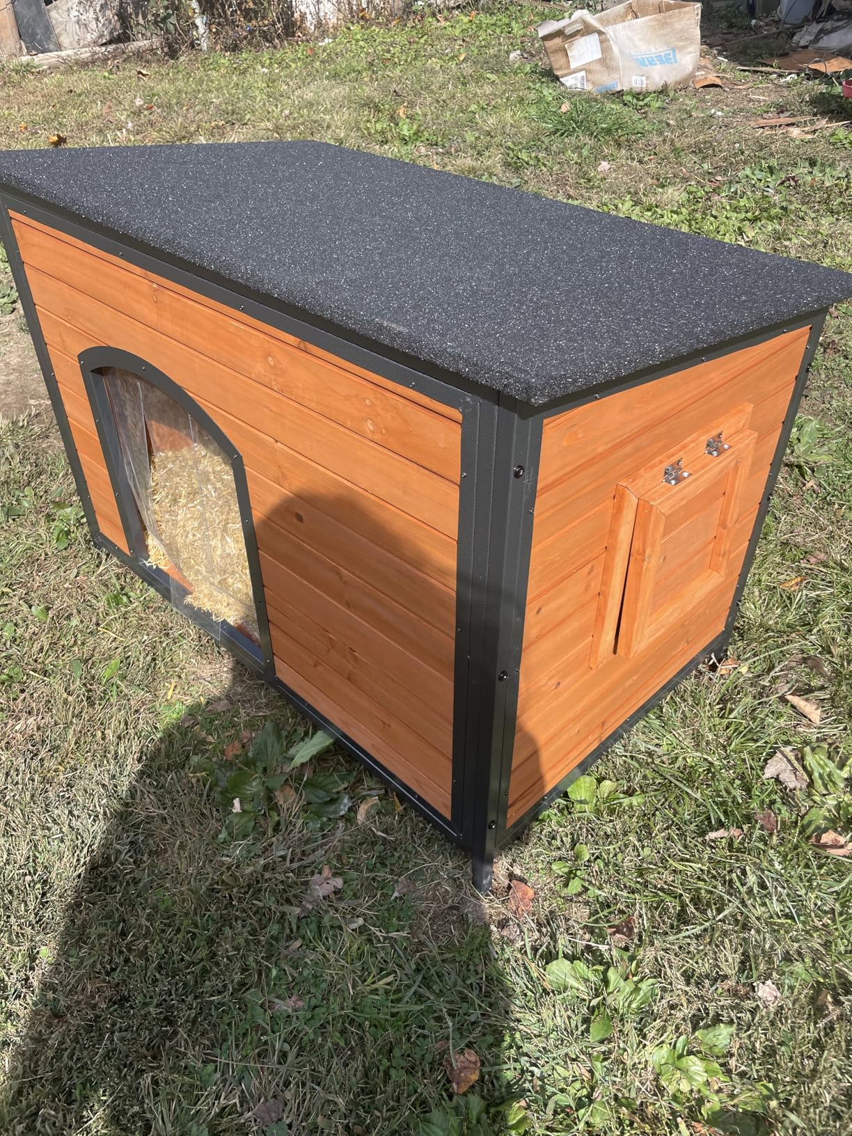FunXplore 6-Side Insulated Outdoor Dog House, Heavy Duty XXL Dog Kennel with Chew-Proof Iron Frame & Openable Roof customer photo 1