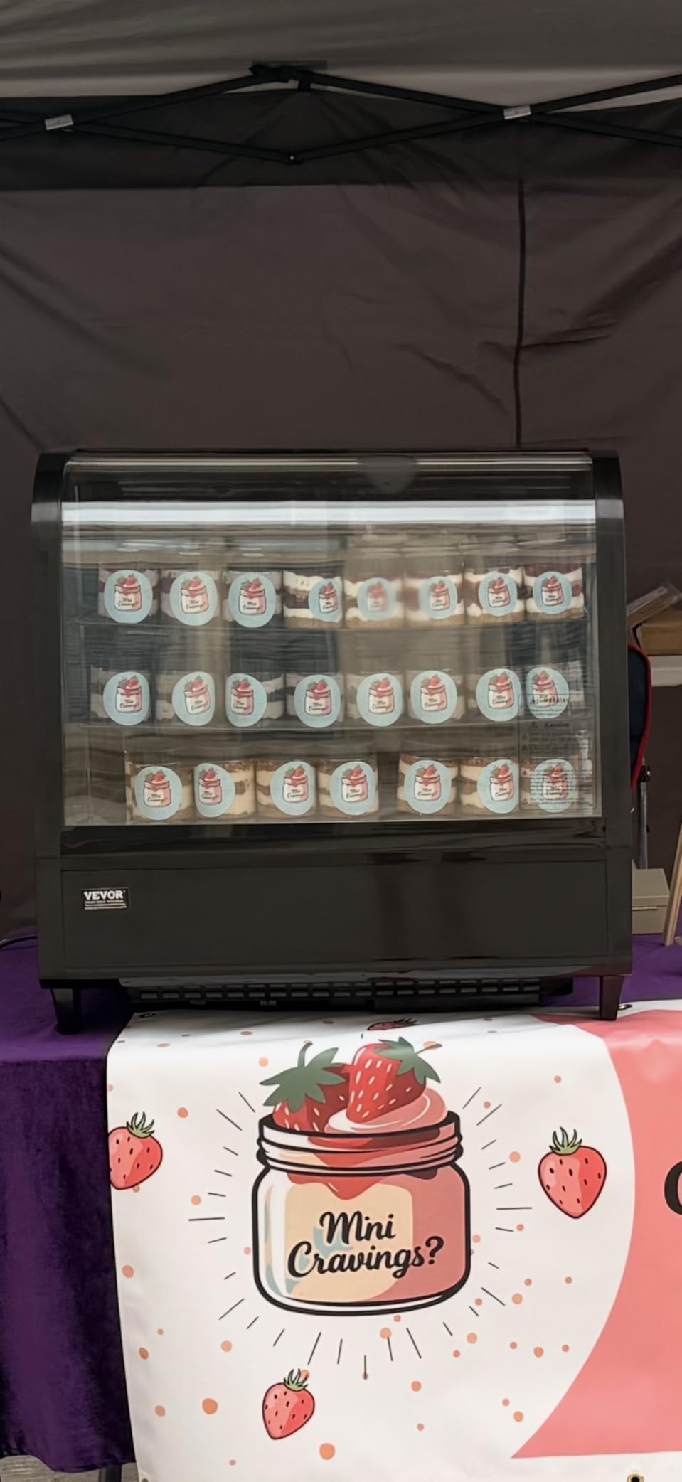 VEVOR Deli Case, 32 Cu.Ft./901L Large Pastry Display Case, 4-Tier Commercial Display Refrigerator with LED Lighting, Downdraft Cooling, Movable with Casters, for Bakery customer photo 1