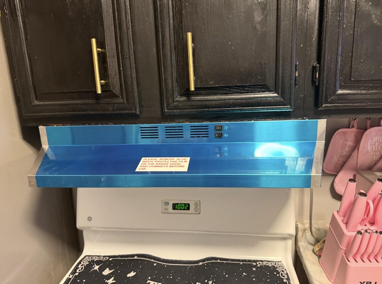 SNDOAS 36 inch Range Hood,Under Cabinet Range Hood 36 inch in Stainless,Ductless Range Hoods with Carbon Sponge Filter,230 CFM Stove Hood with 2-speed Fan,Hard Wired Kitchen Exhaust Hood customer photo 1